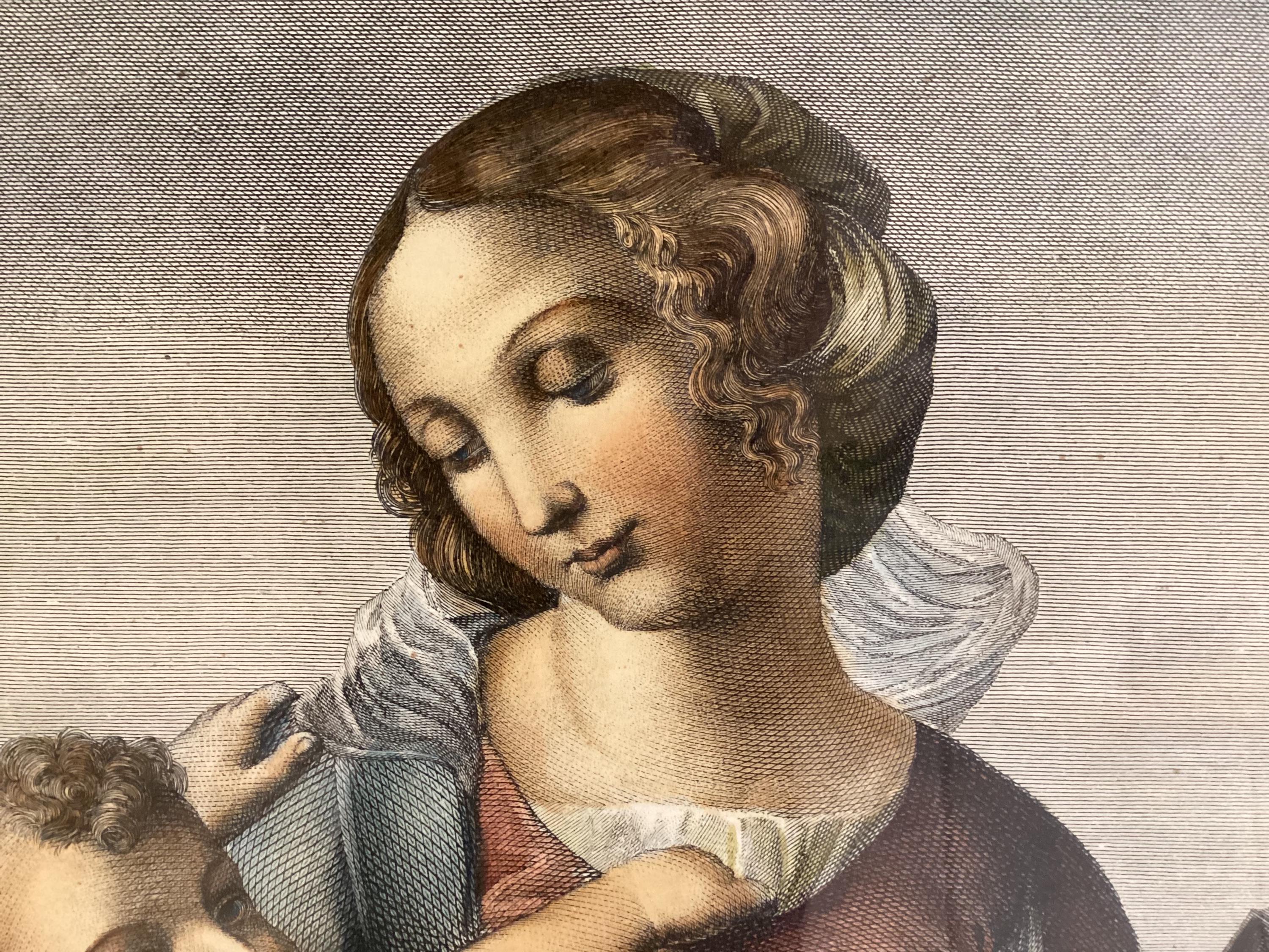 Antique Litography — Raphael “Blessed Virgin of Casa Colonna” Color Art Luigi Barocci (c.1827) — photo 5 of 11