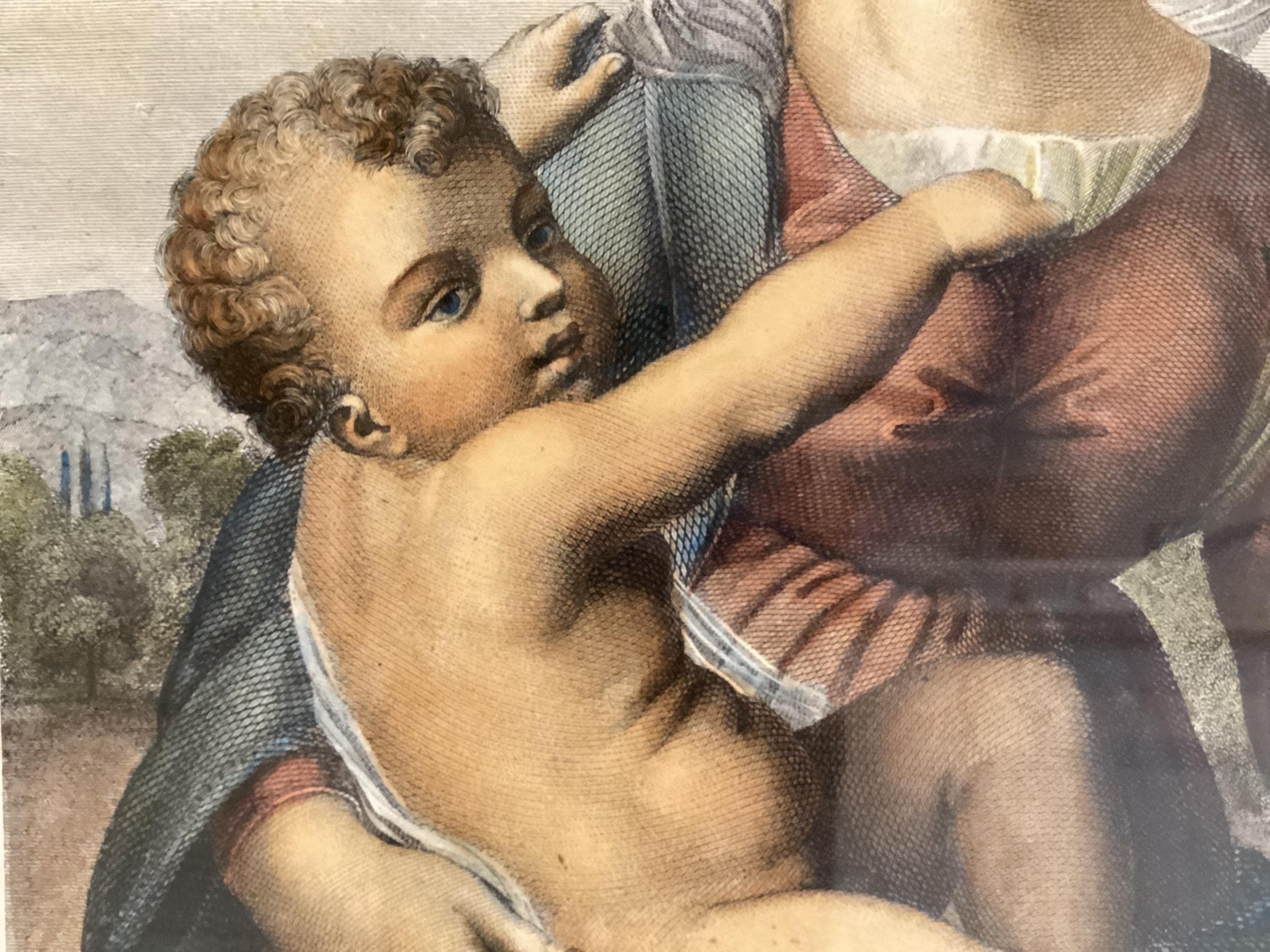 Antique Litography — Raphael “Blessed Virgin of Casa Colonna” Color Art Luigi Barocci (c.1827) — photo 6 of 11