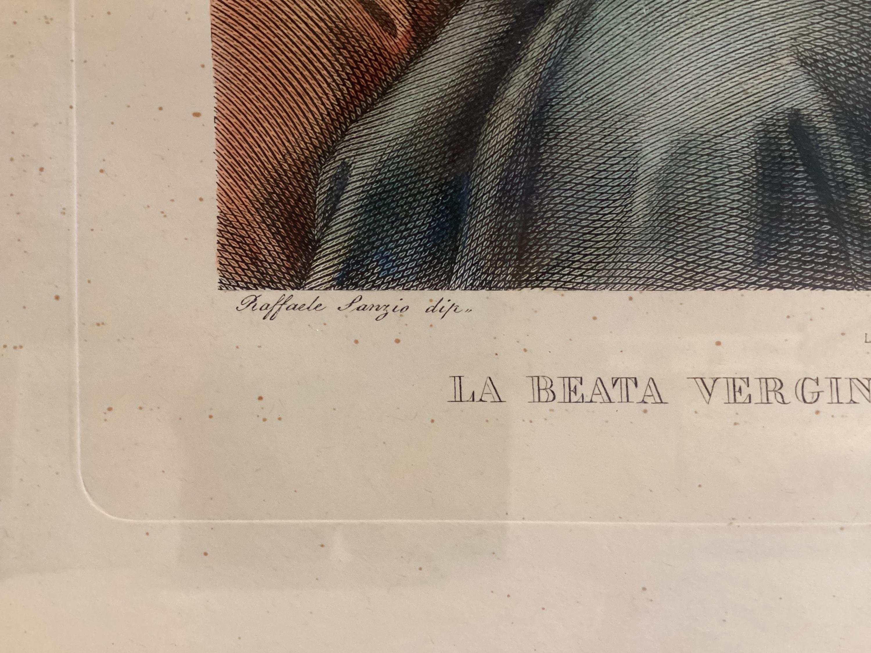 Antique Litography — Raphael “Blessed Virgin of Casa Colonna” Color Art Luigi Barocci (c.1827) — photo 8 of 11