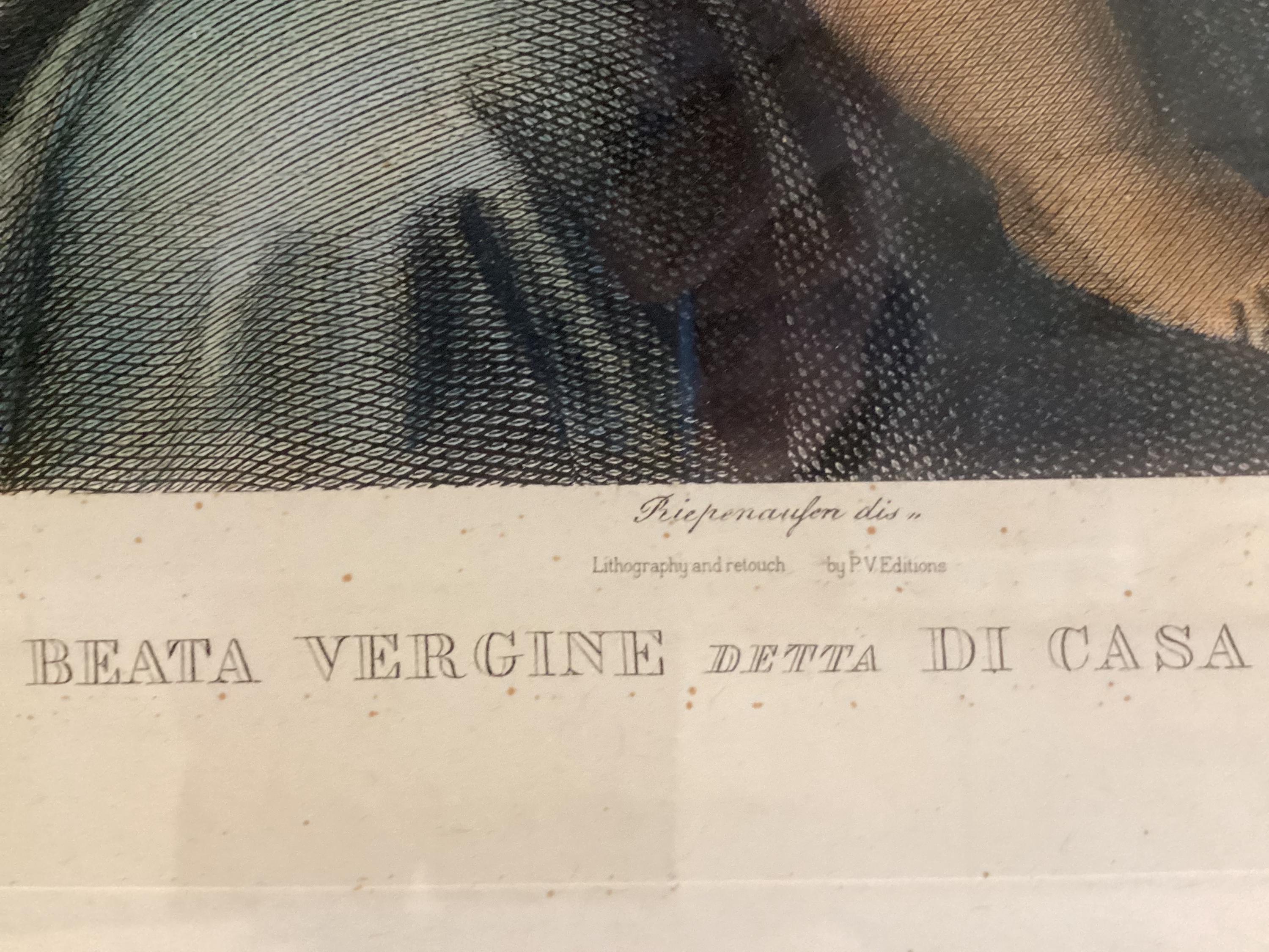 Antique Litography — Raphael “Blessed Virgin of Casa Colonna” Color Art Luigi Barocci (c.1827) — photo 9 of 11