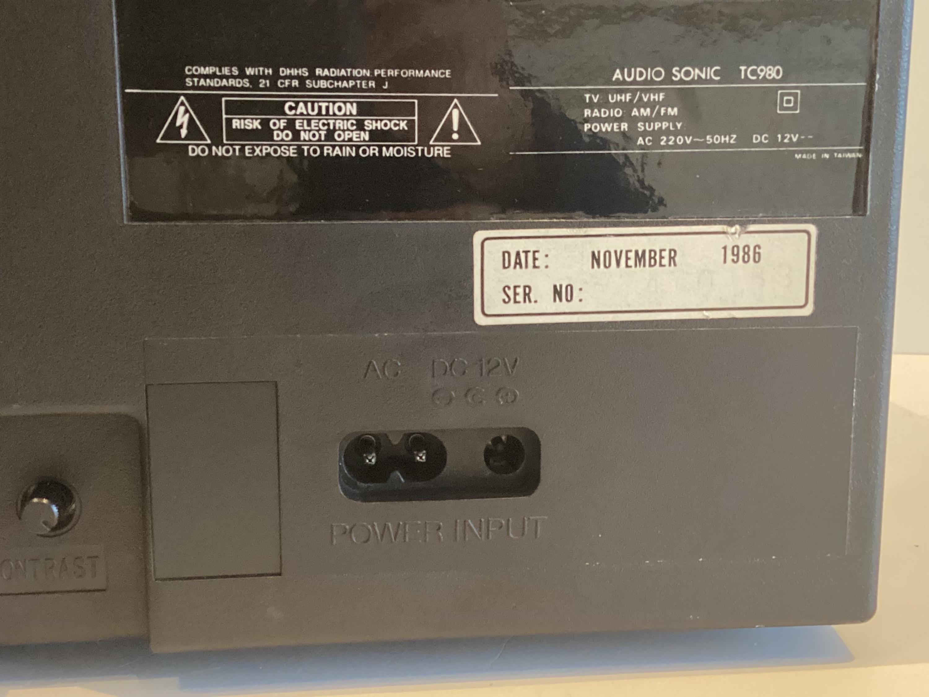 Vintage Boombox AS AudioSonic TC980 (1986), Radio, Cassette Player, Television, Working — photo 11 of 11
