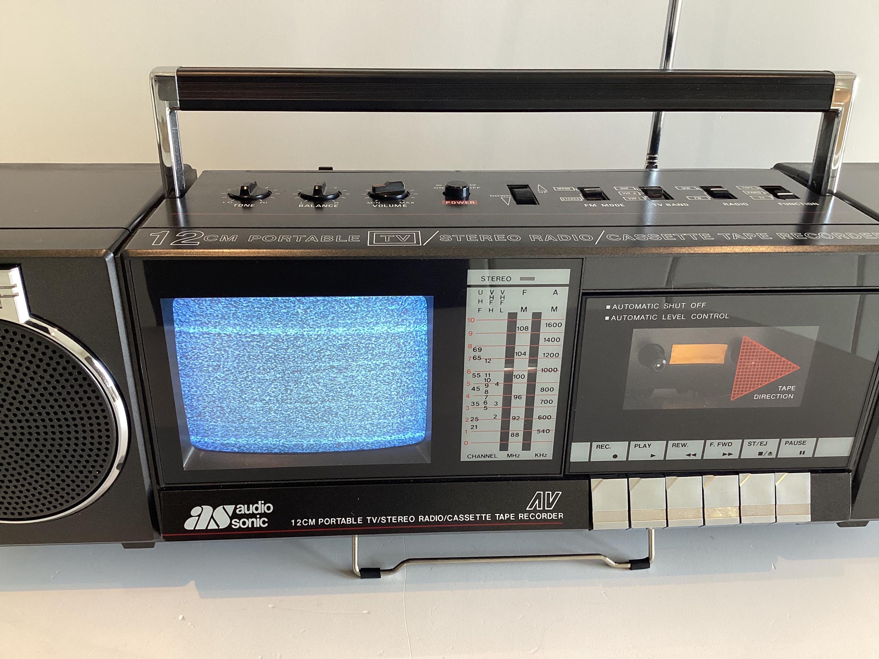 Vintage Boombox AS AudioSonic TC980 (1986), Radio, Cassette Player, Television, Working — photo 4 of 11