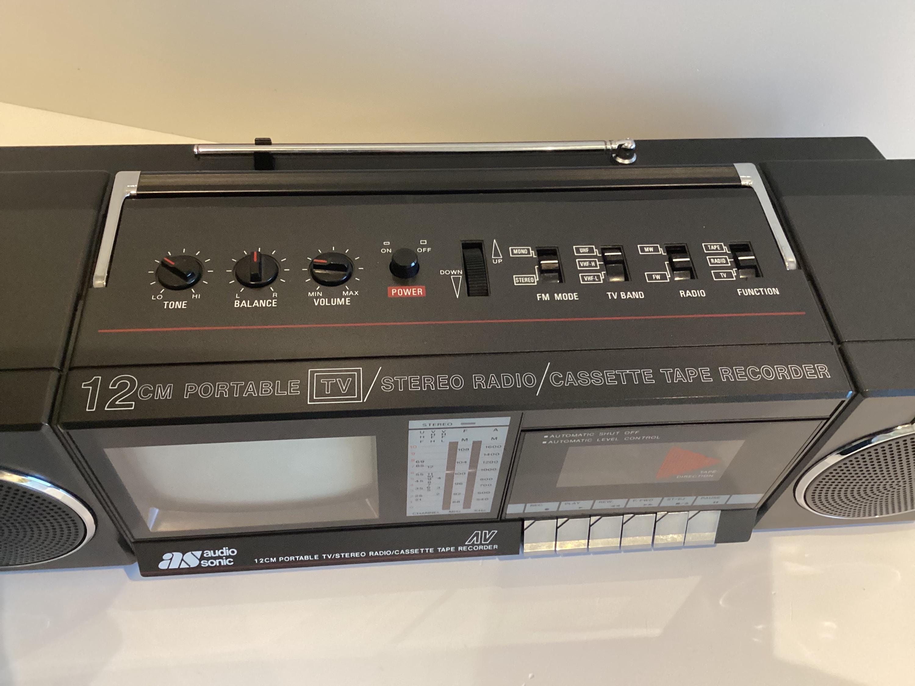 Vintage Boombox AS AudioSonic TC980 (1986), Radio, Cassette Player, Television, Working — photo 6 of 11