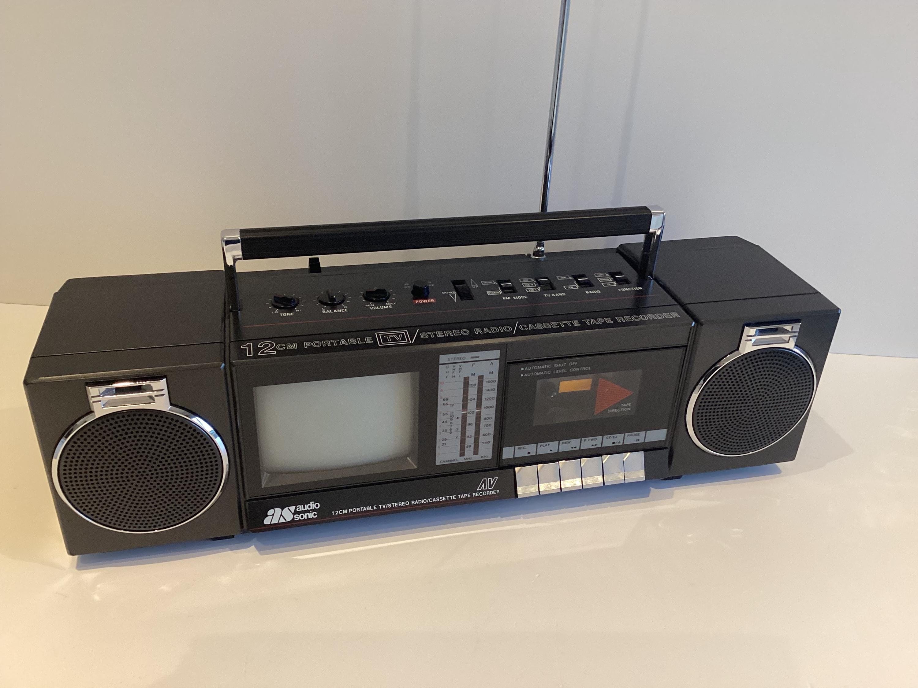 Vintage Boombox AS AudioSonic TC980 (1986), Radio, Cassette Player, Television, Working — photo 7 of 11