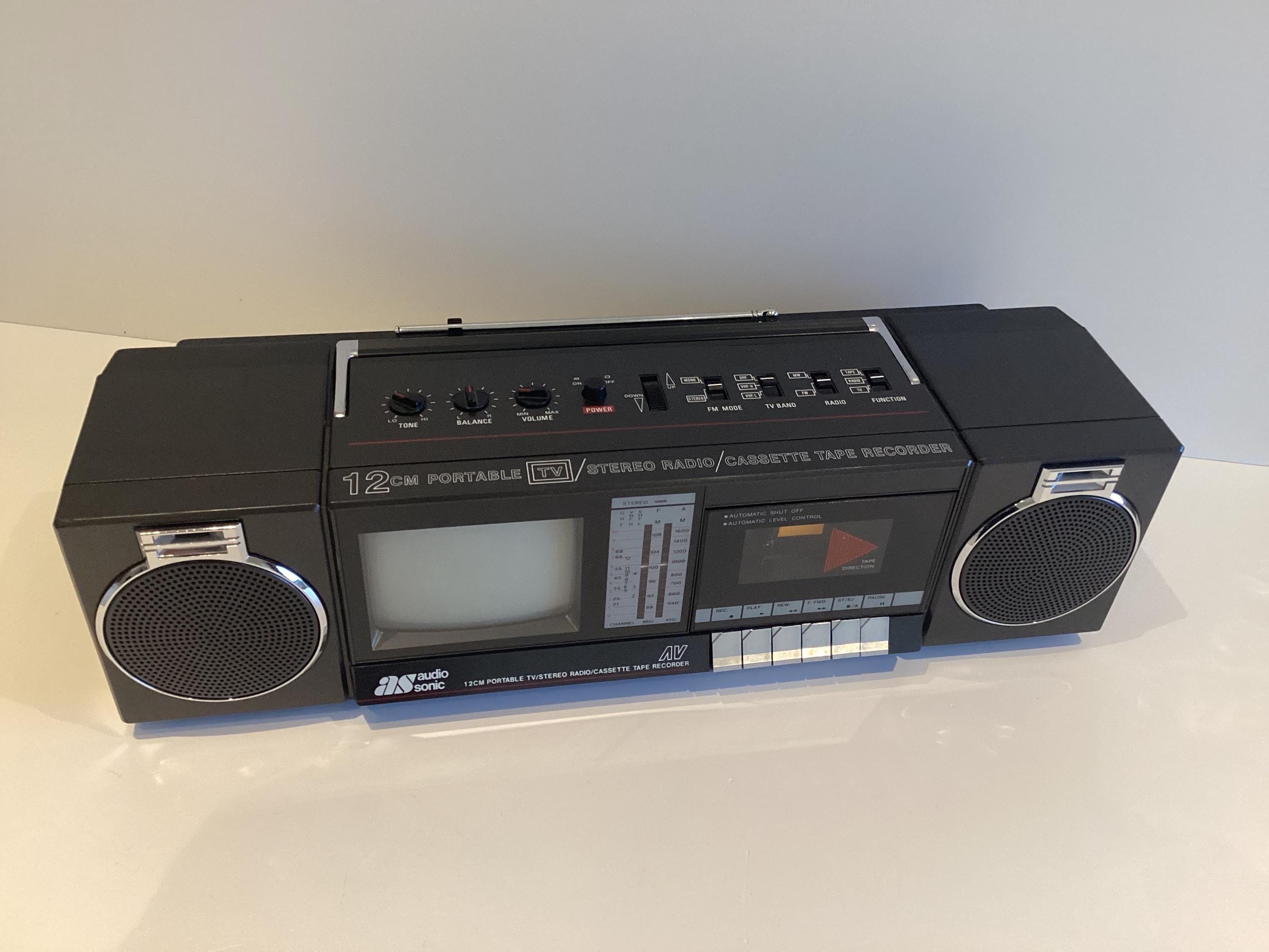 Vintage Boombox AS AudioSonic TC980 (1986), Radio, Cassette Player, Television, Working — photo 8 of 11
