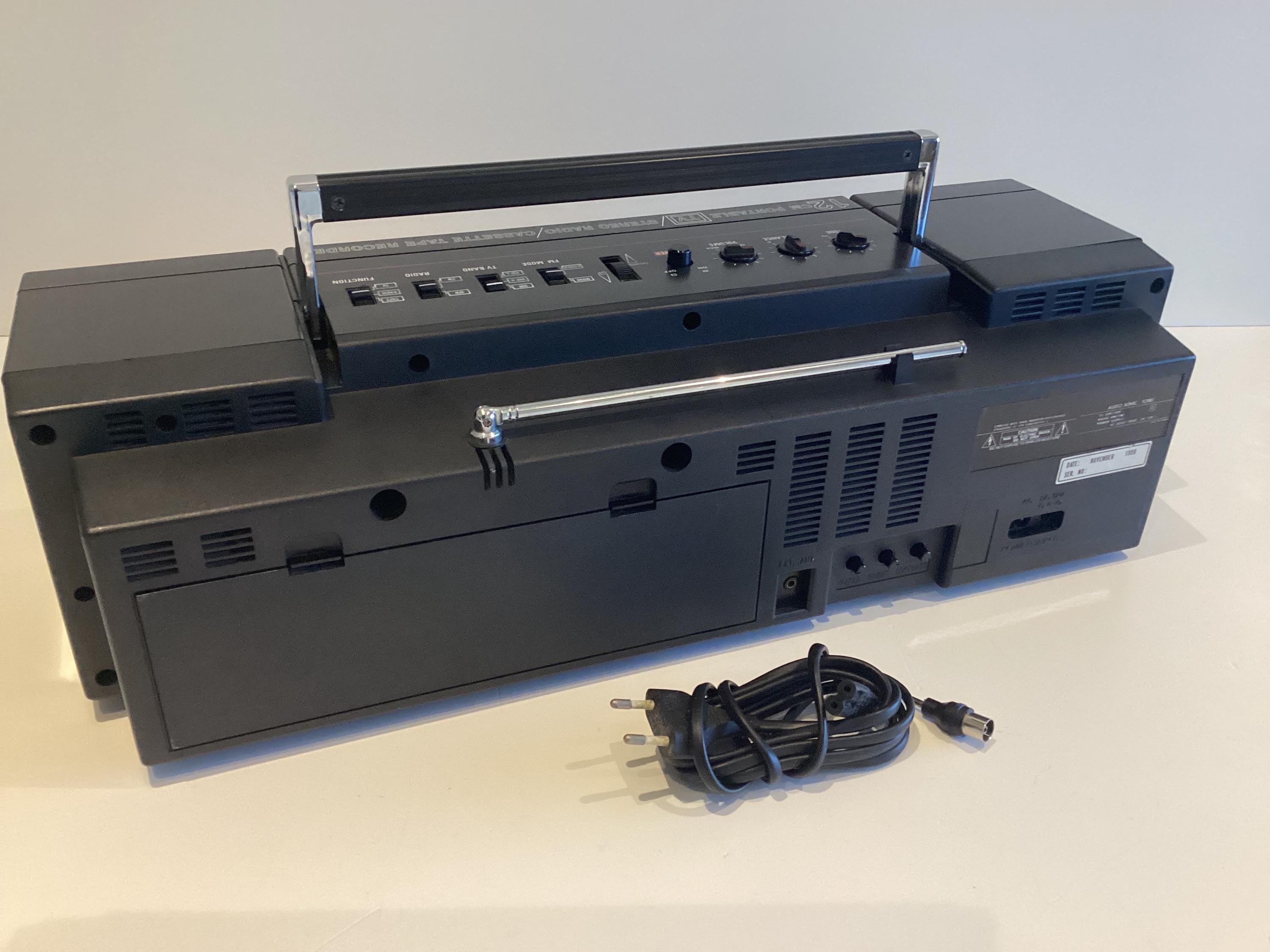 Vintage Boombox AS AudioSonic TC980 (1986), Radio, Cassette Player, Television, Working — photo 9 of 11