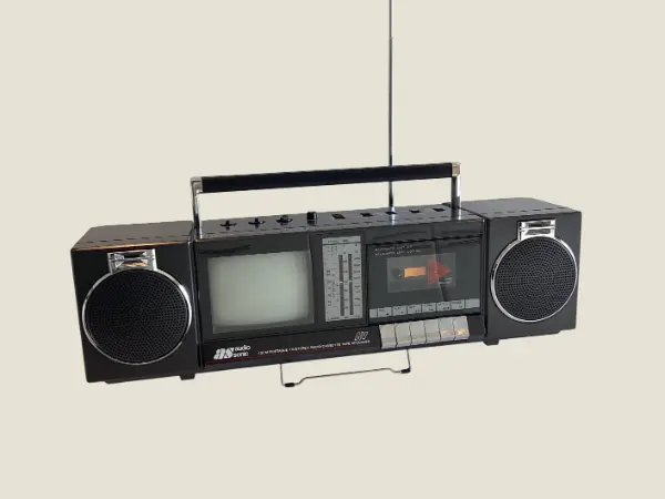Vintage Boombox AS AudioSonic TC980 (1986), Radio, Cassette Player, Television, Working