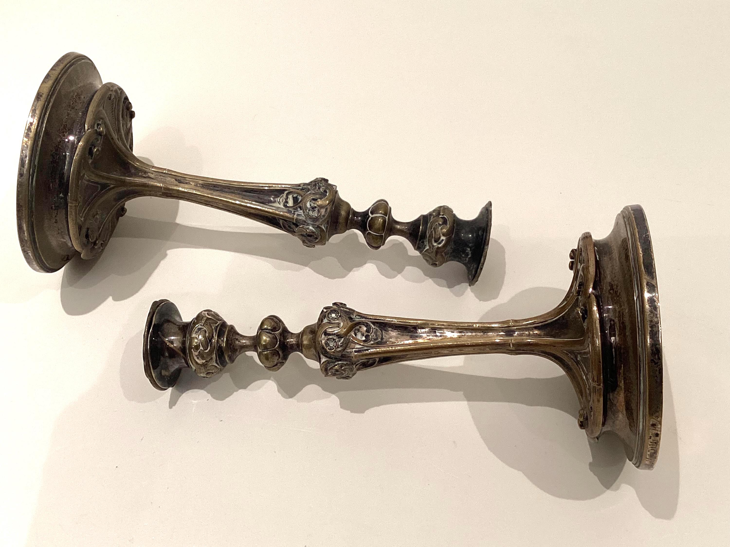 Antique Bronze Candlesticks | 18th Century France, Thouret Marked Pair Empire Period — photo 8 of 10