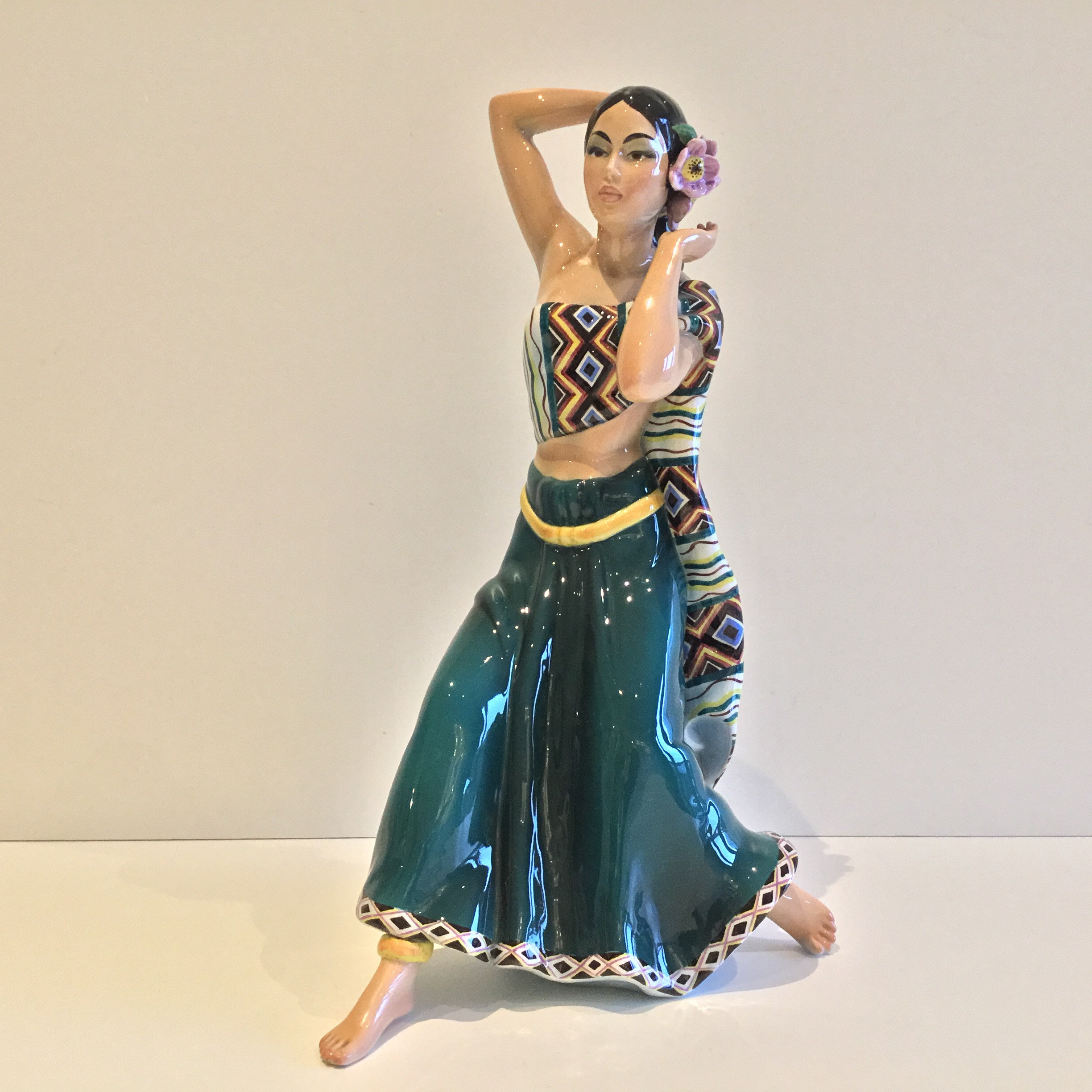 Vintage Porcelain | Ronzan 1950s Lenci School Italian Figurine Hand-Painted Sculpture — photo 3 of 11