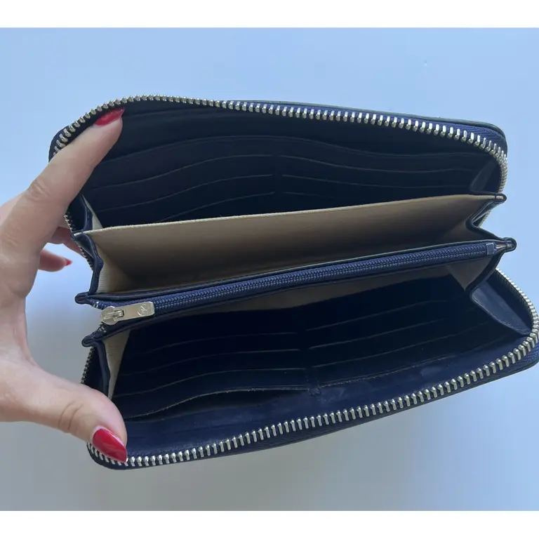Longchamp Dark Blue Leather Wallet — photo 4 of 6