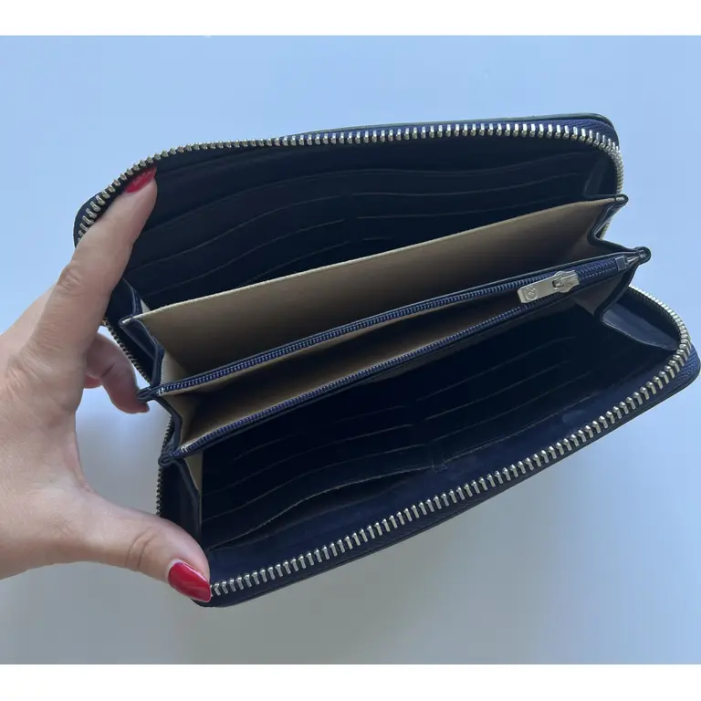 Longchamp Dark Blue Leather Wallet — photo 5 of 6