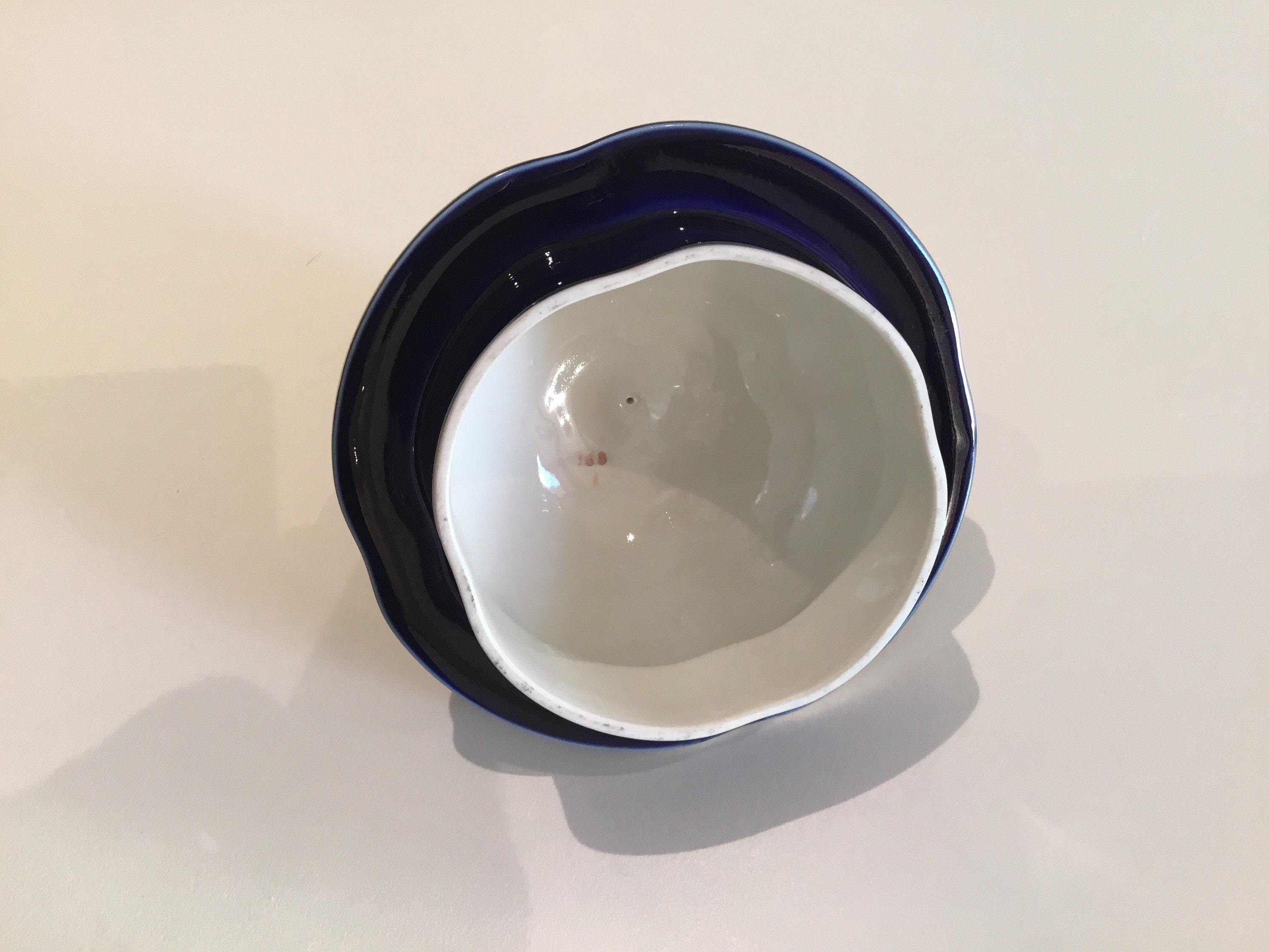 Vintage Vase | Lindner Bavaria 1950s Cobalt Blue 22k Gold, German Porcelain — photo 9 of 11