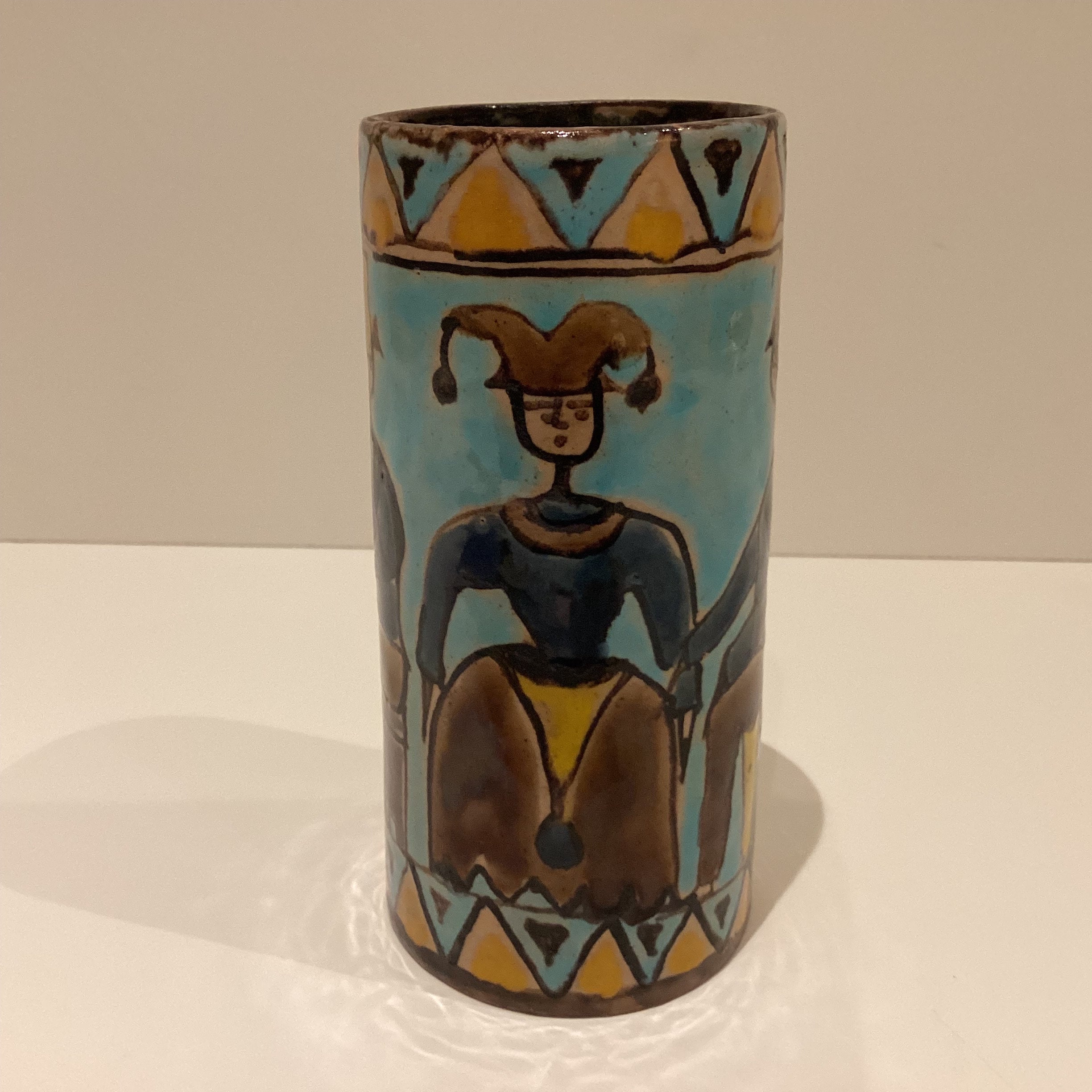 Modernist Ceramic Vase | Elio Schiavon 1960s Italy, Hand Painted Signed Artist Pottery — photo 11 of 11