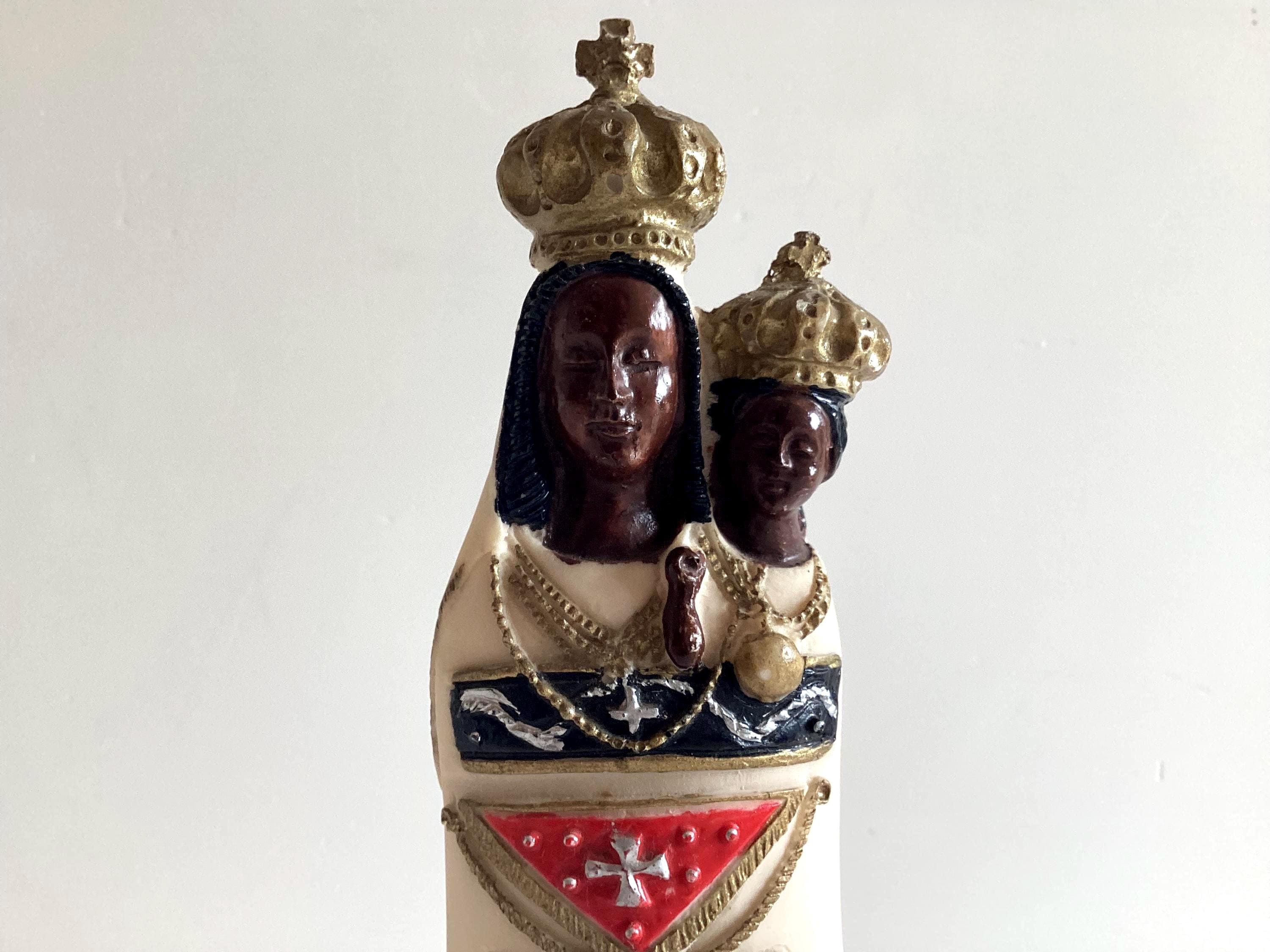 Vintage Madonna | Italian Virgo Lauretana, Hand-Painted Solid Resin Statue — photo 5 of 10