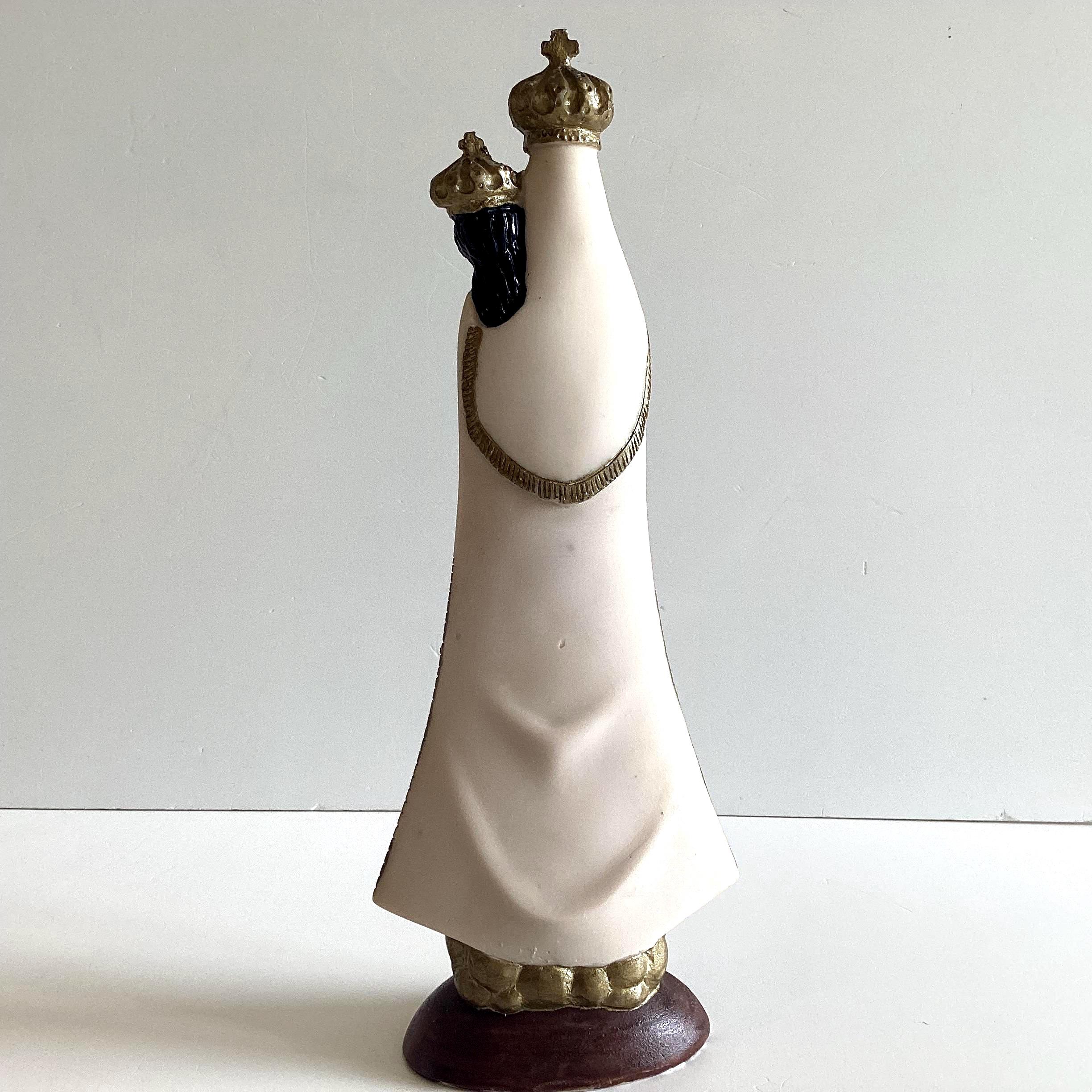Vintage Madonna | Italian Virgo Lauretana, Hand-Painted Solid Resin Statue — photo 7 of 10