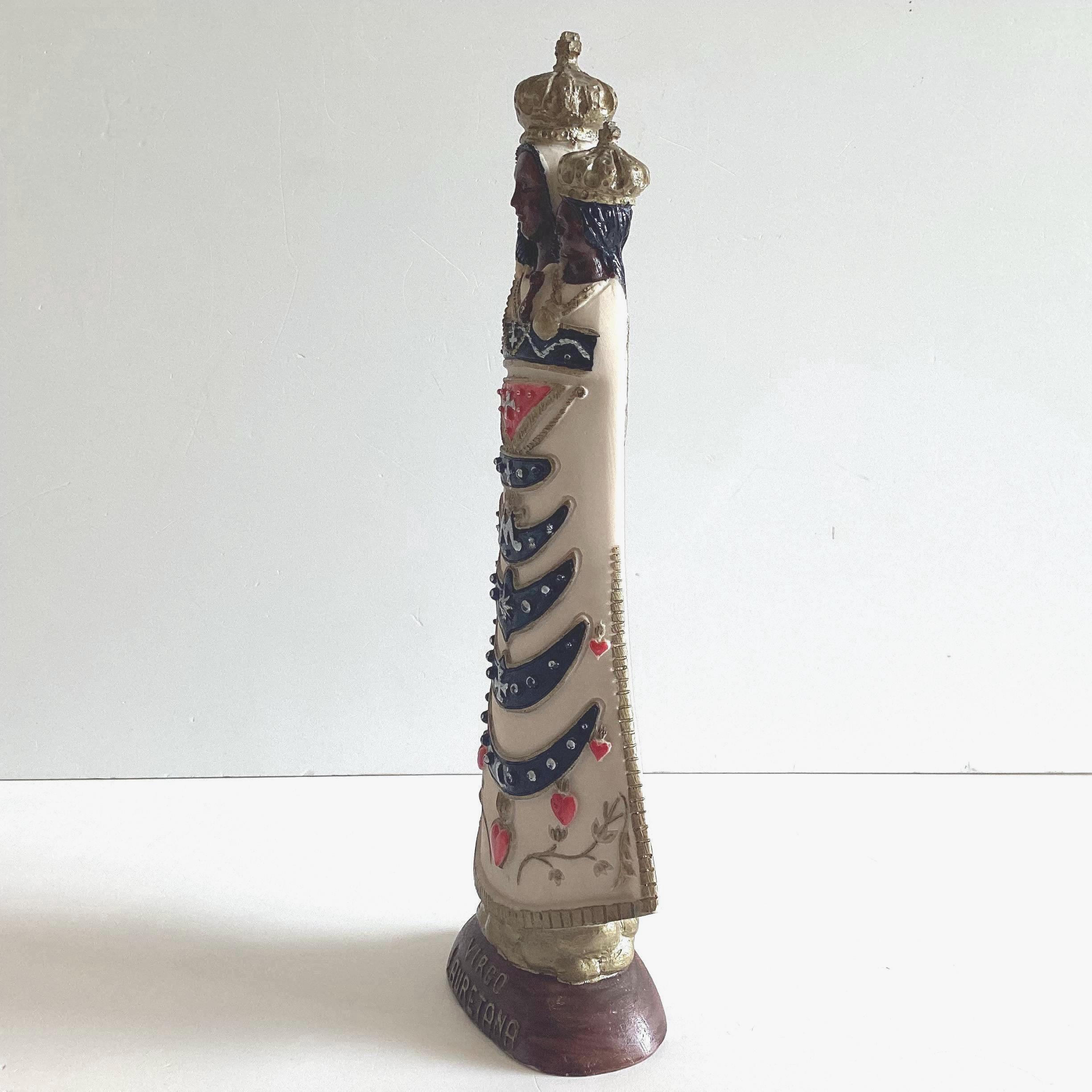 Vintage Madonna | Italian Virgo Lauretana, Hand-Painted Solid Resin Statue — photo 8 of 10