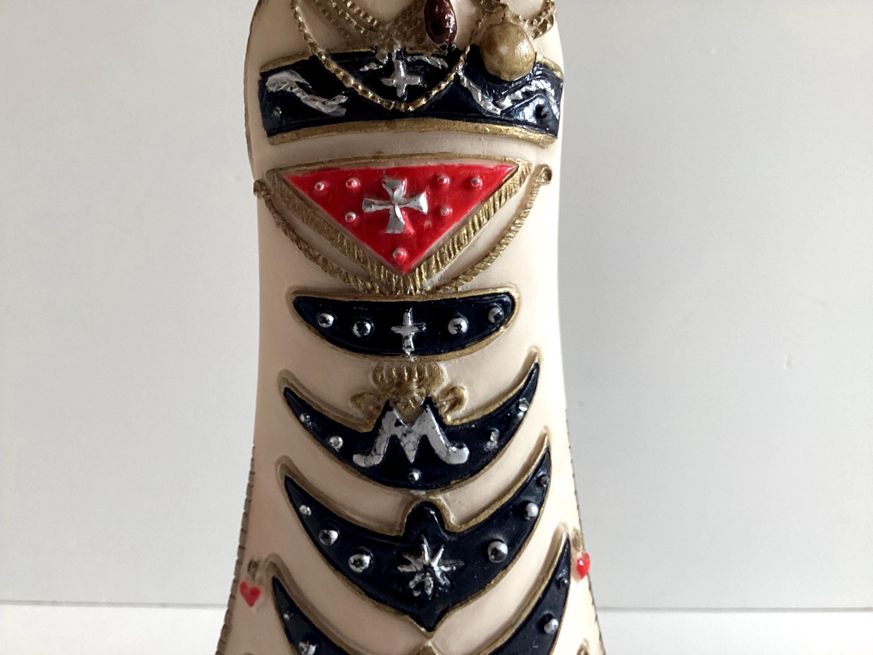 Vintage Madonna | Italian Virgo Lauretana, Hand-Painted Solid Resin Statue — photo 9 of 10