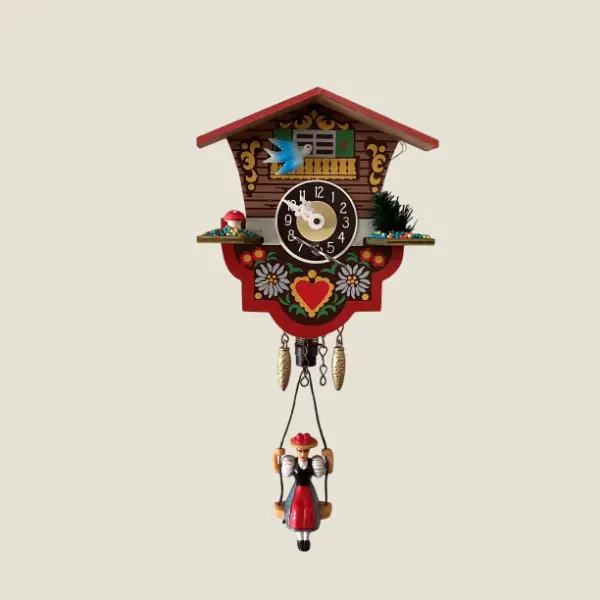 Vintage Clock | 1970s Collectible Wooden Miniature - Rare Penulum Clock