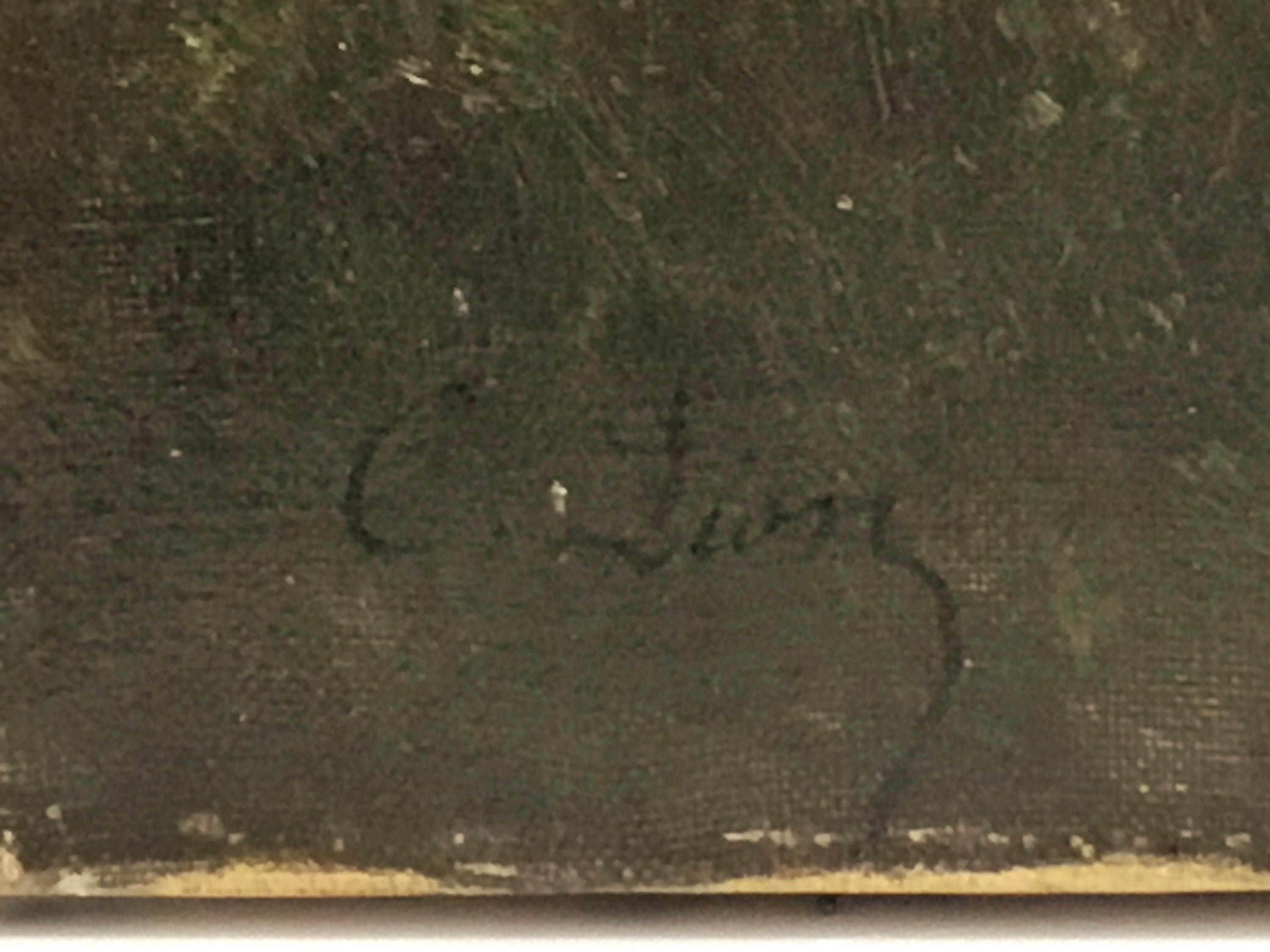 Antique Oil Painting | Countryside Landscape (19th Century) Signed C. Lion — photo 6 of 7
