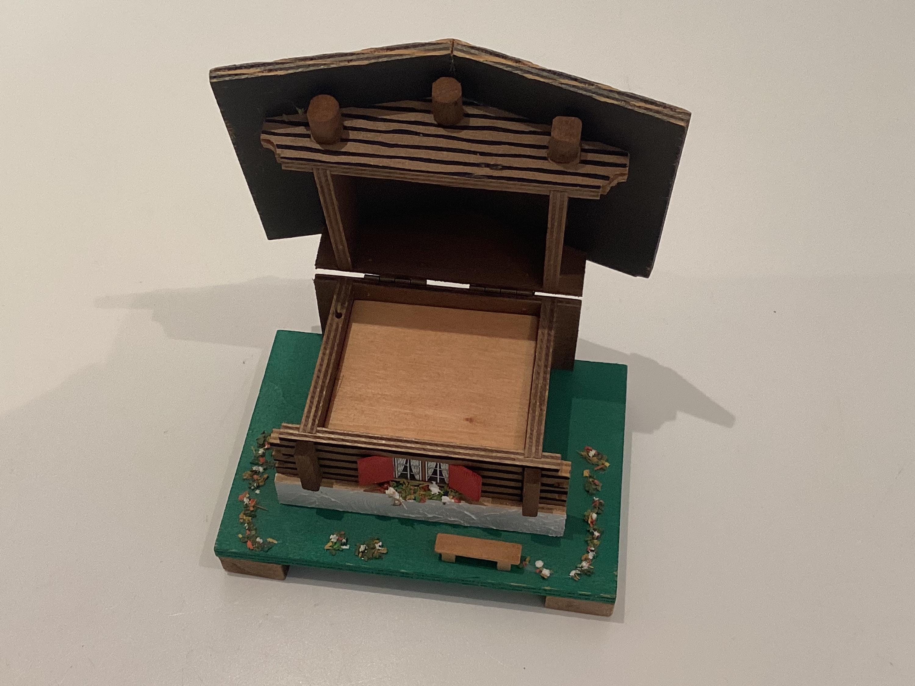 Vintage Music Box | 1960s Swiss Chalet, Mapsa Movement Plays Edelweiss — photo 3 of 10