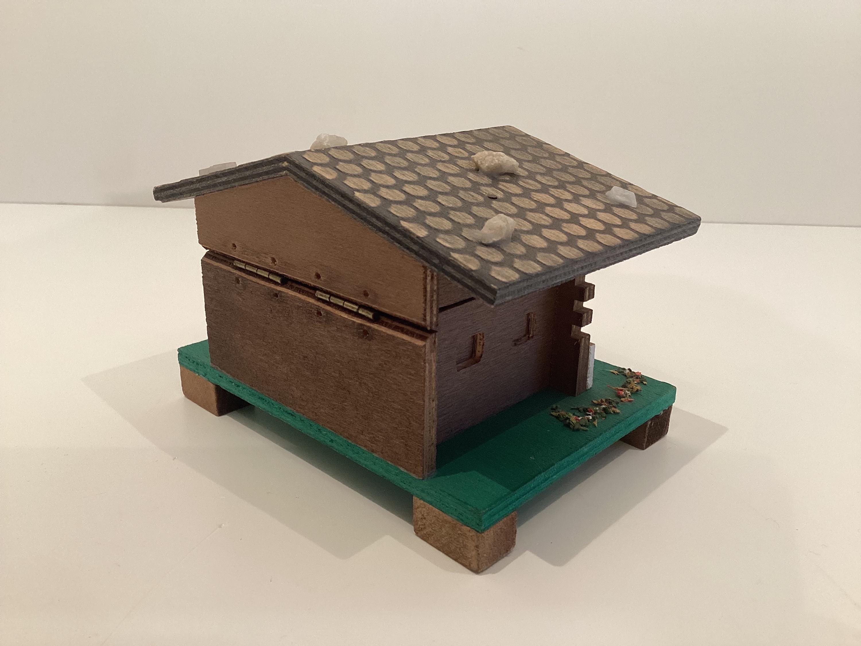Vintage Music Box | 1960s Swiss Chalet, Mapsa Movement Plays Edelweiss — photo 6 of 10