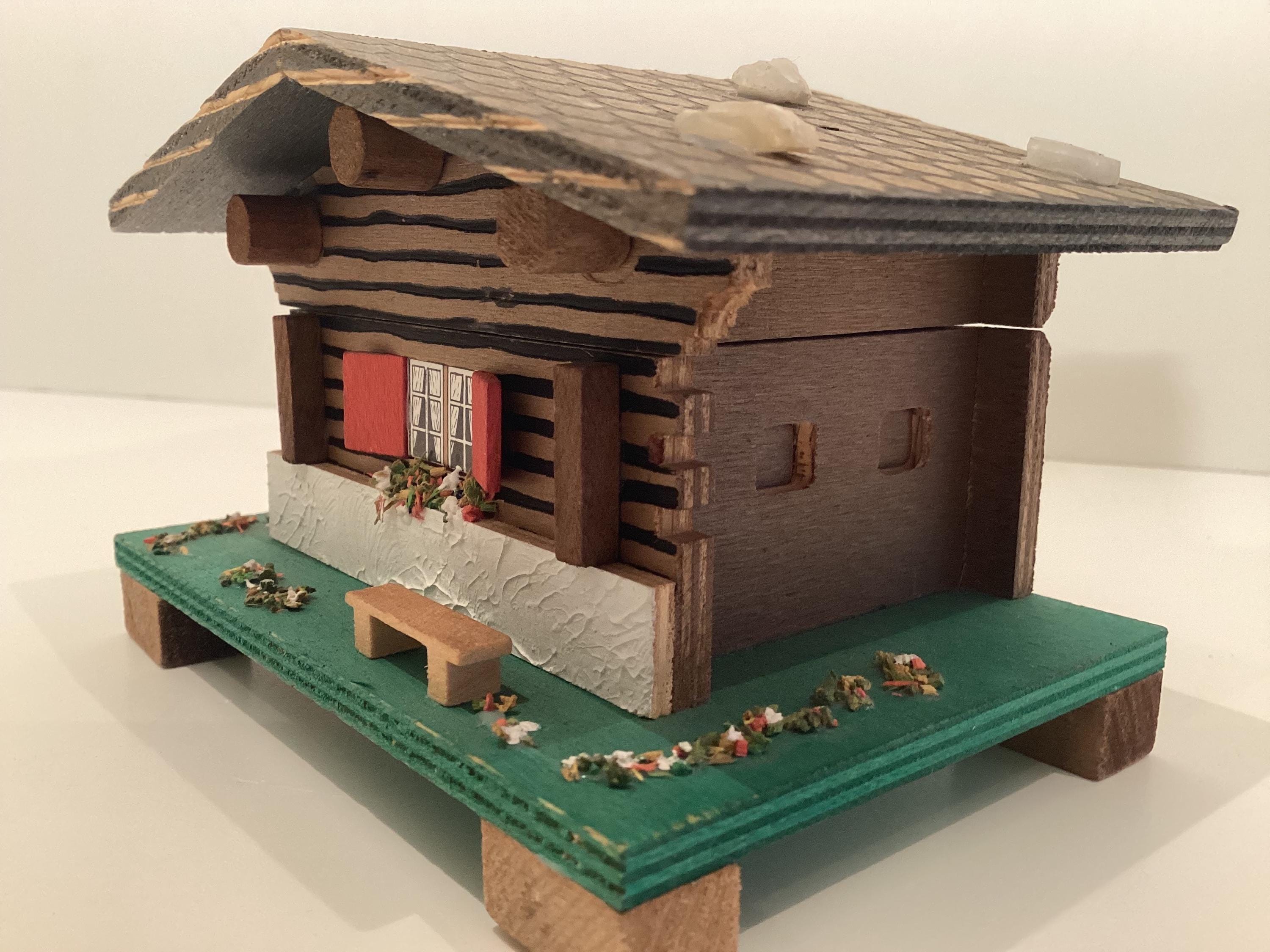 Vintage Music Box | 1960s Swiss Chalet, Mapsa Movement Plays Edelweiss — photo 7 of 10