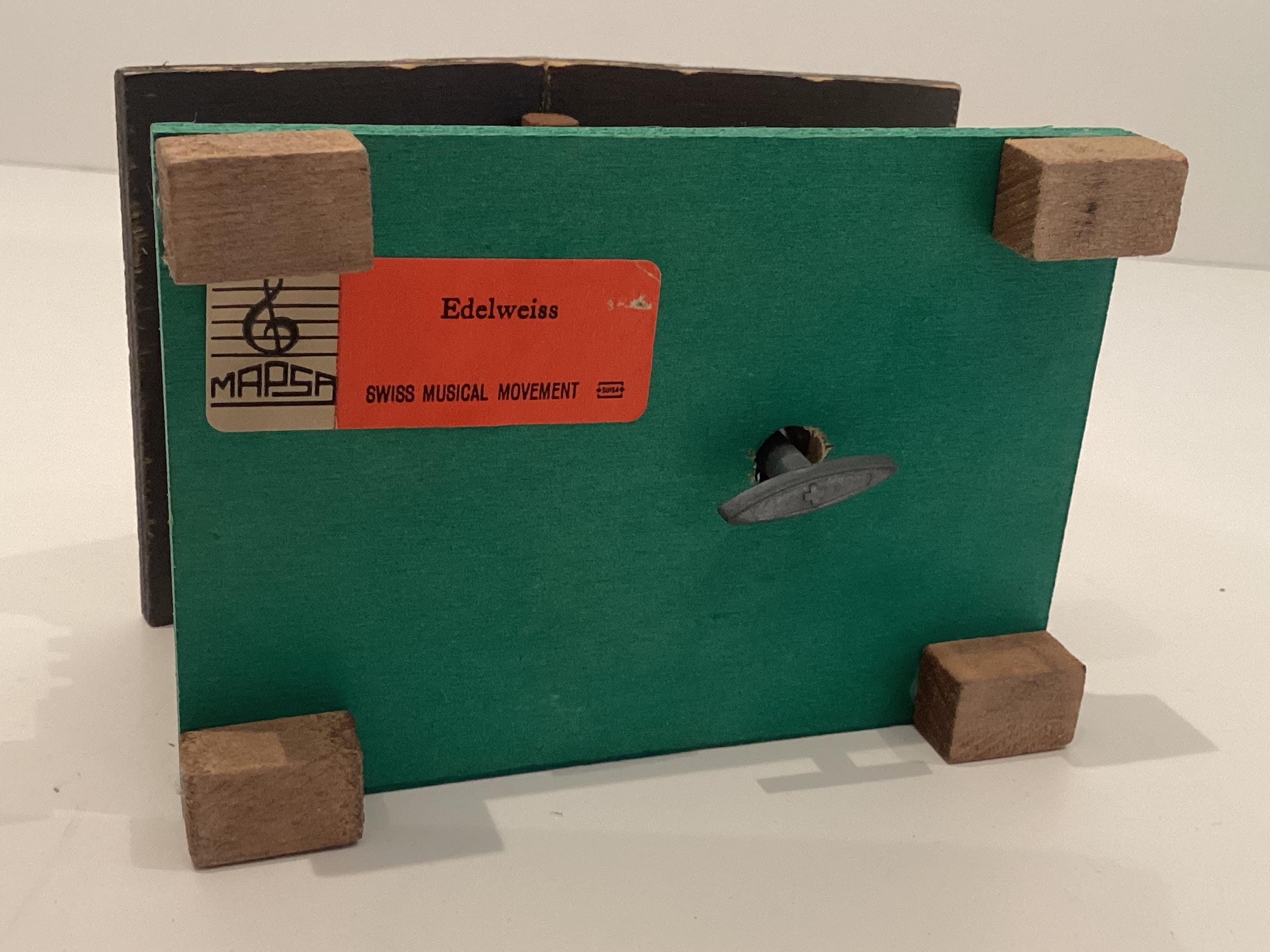 Vintage Music Box | 1960s Swiss Chalet, Mapsa Movement Plays Edelweiss — photo 8 of 10
