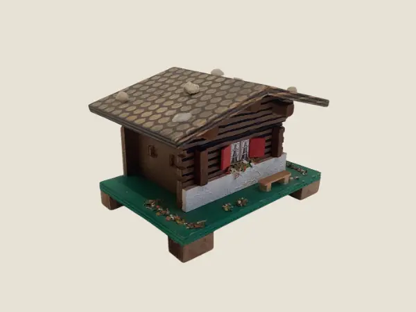Vintage Music Box | 1960s Swiss Chalet, Mapsa Movement Plays Edelweiss