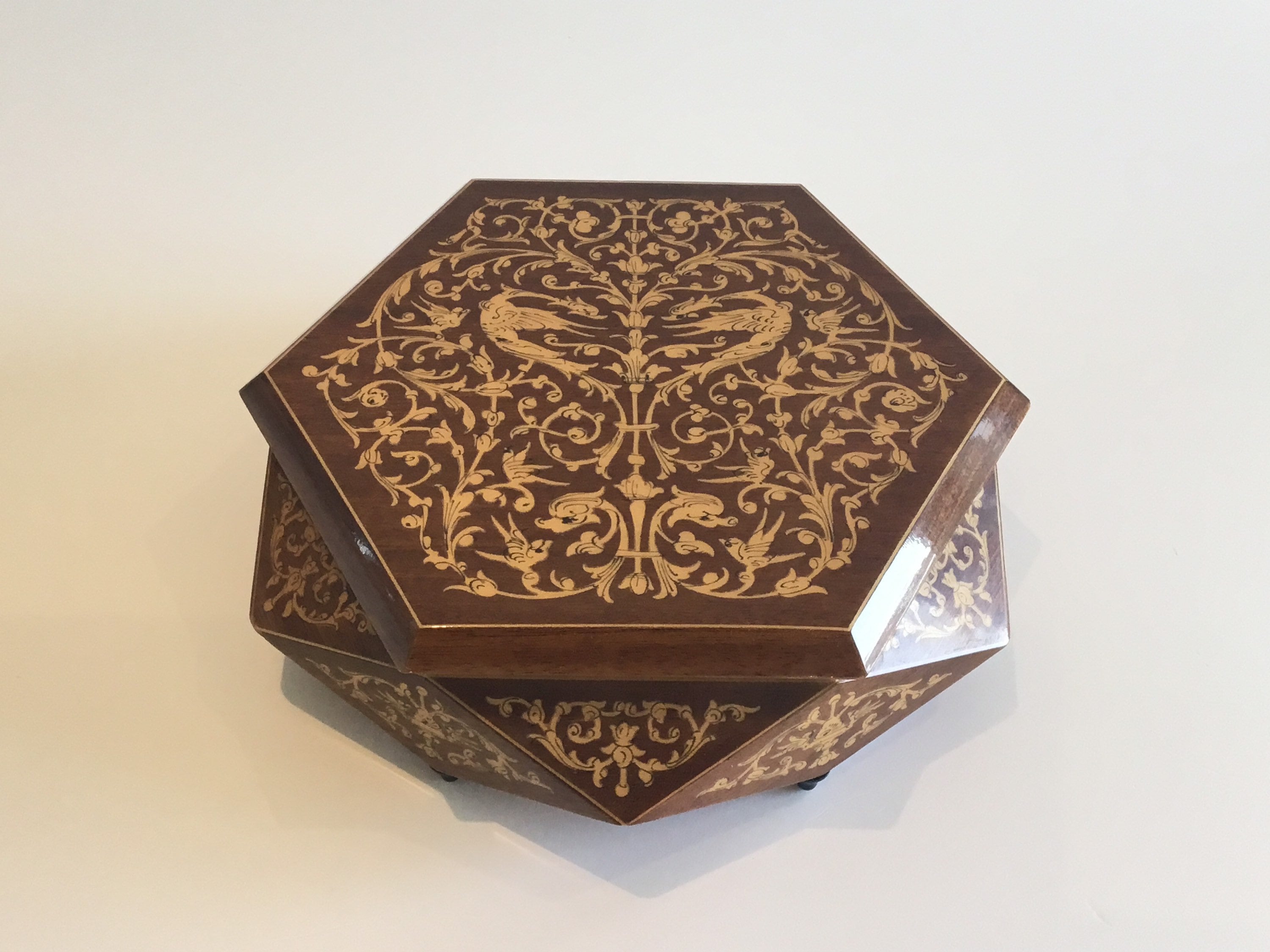 Vintage Music Box | 1960s Wooden Jewelry Container, Sorrento Made In Italy — photo 2 of 11
