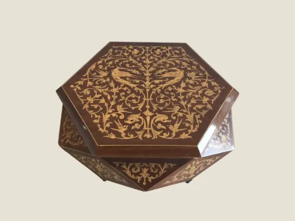 Vintage Music Box | 1960s Wooden Jewelry Container, Sorrento Made In Italy
