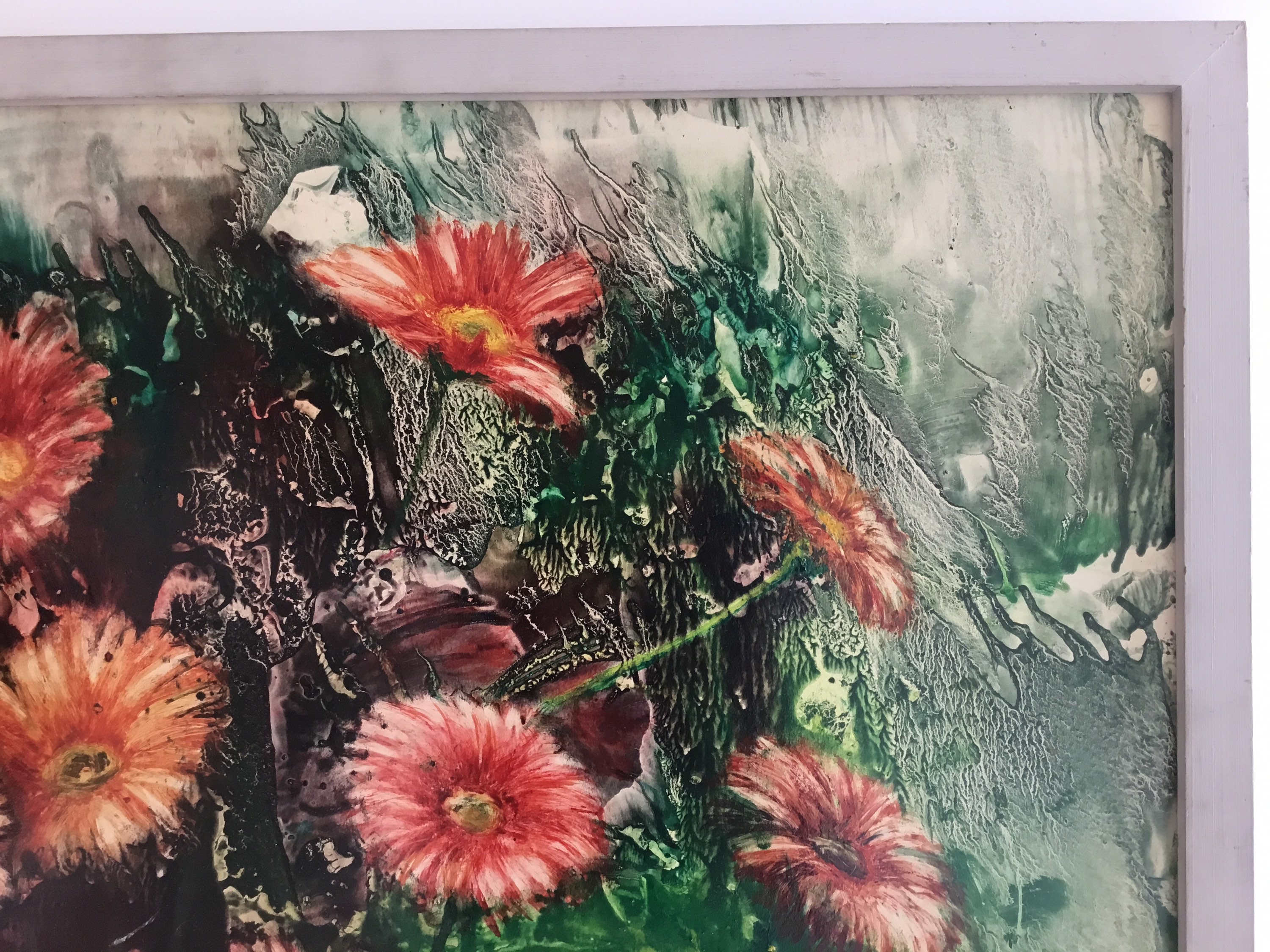 Floral Painting | Anne Marie Lorge 1979, Signed Mixed Media, Belgian Artist — photo 6 of 9