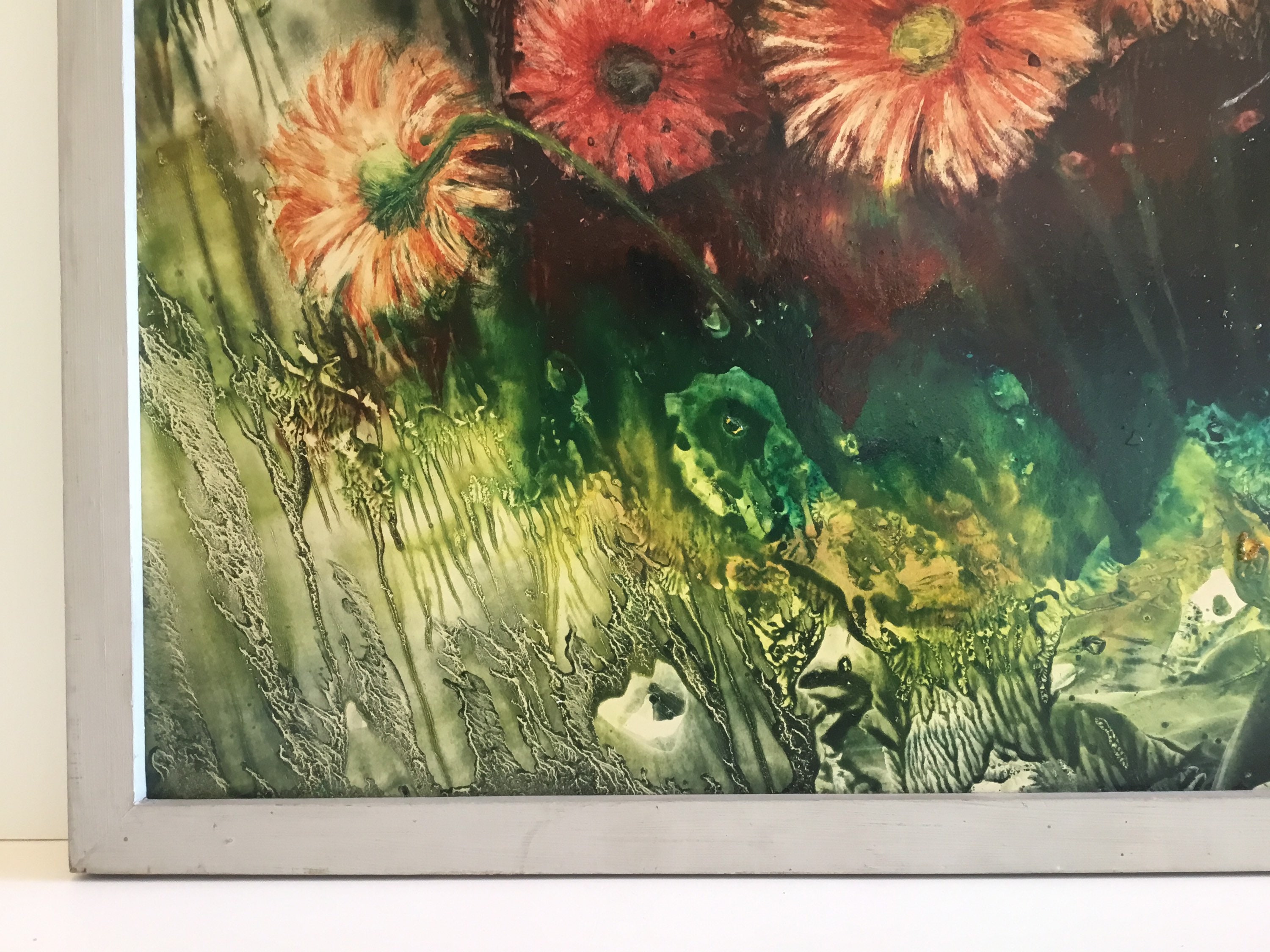 Floral Painting | Anne Marie Lorge 1979, Signed Mixed Media, Belgian Artist — photo 7 of 9