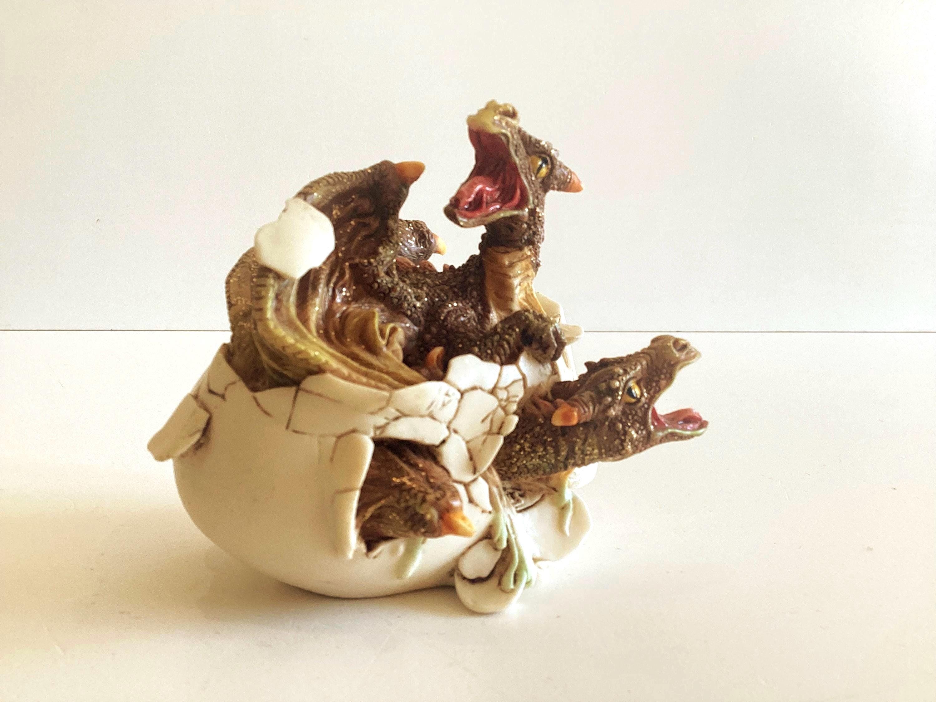 Vintage Figurine Dragon Egg | Veronese Italian Sculpture, 2006 Polystone Art Object — photo 2 of 9