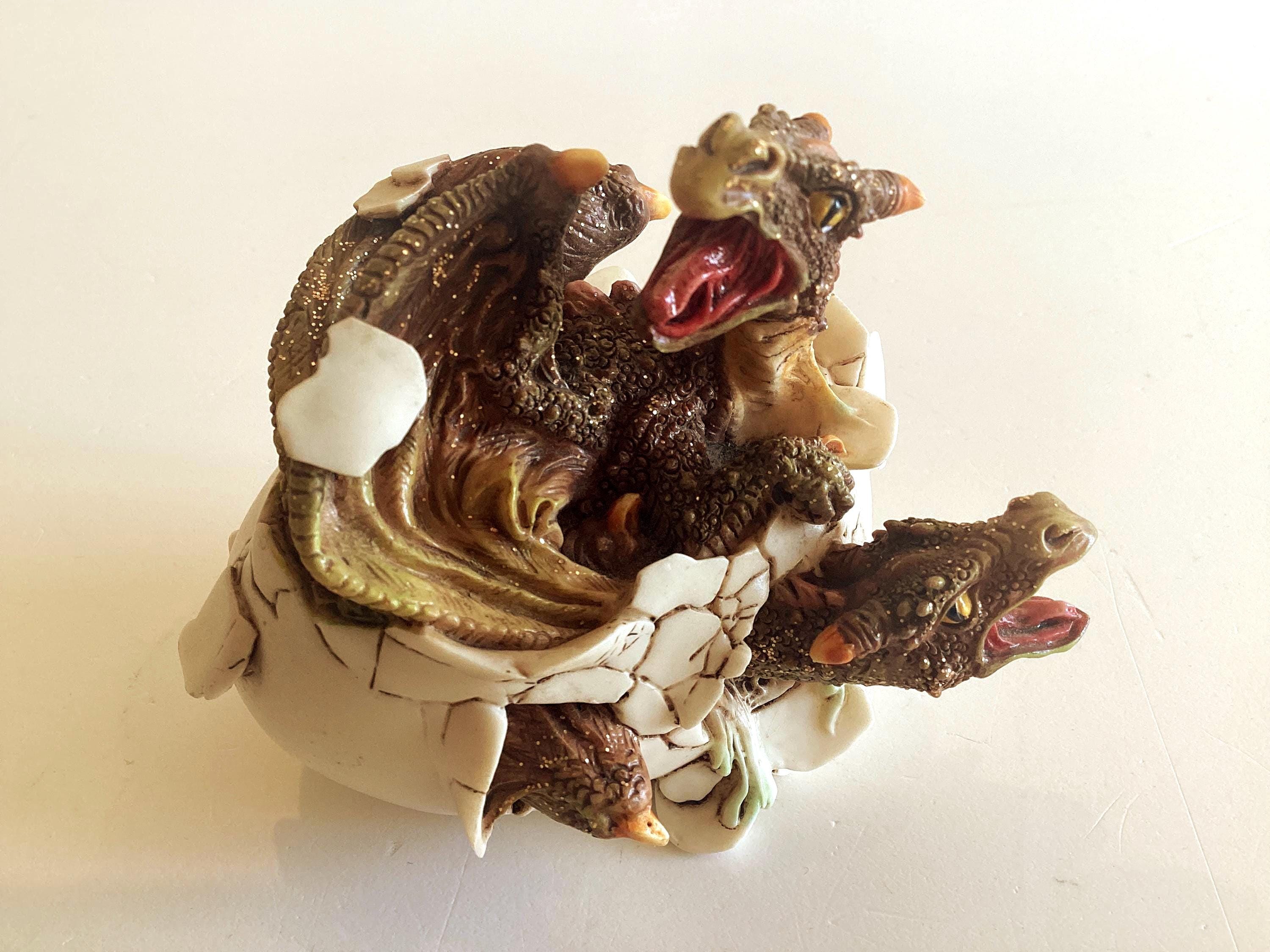 Vintage Figurine Dragon Egg | Veronese Italian Sculpture, 2006 Polystone Art Object — photo 3 of 9