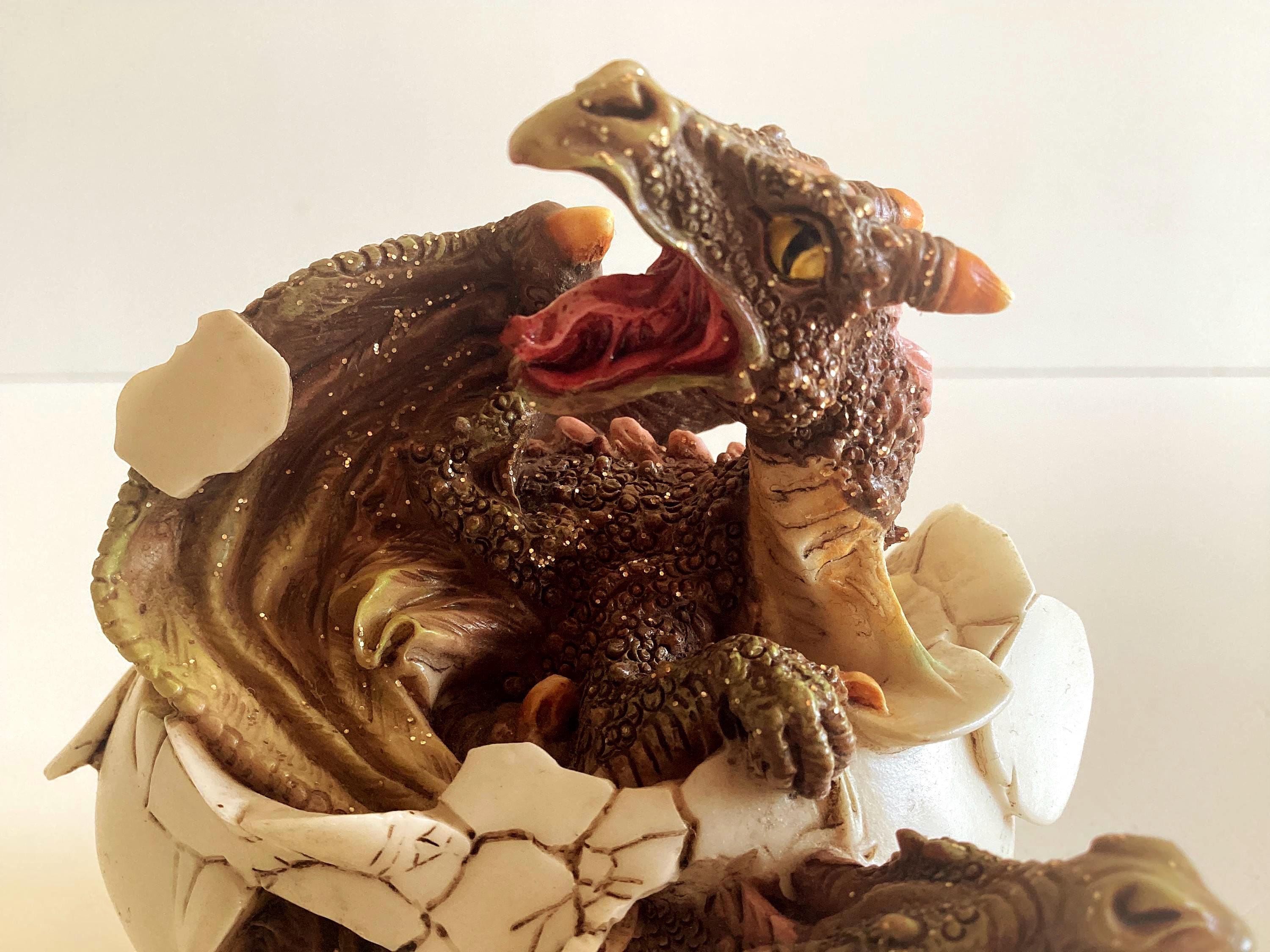 Vintage Figurine Dragon Egg | Veronese Italian Sculpture, 2006 Polystone Art Object — photo 5 of 9