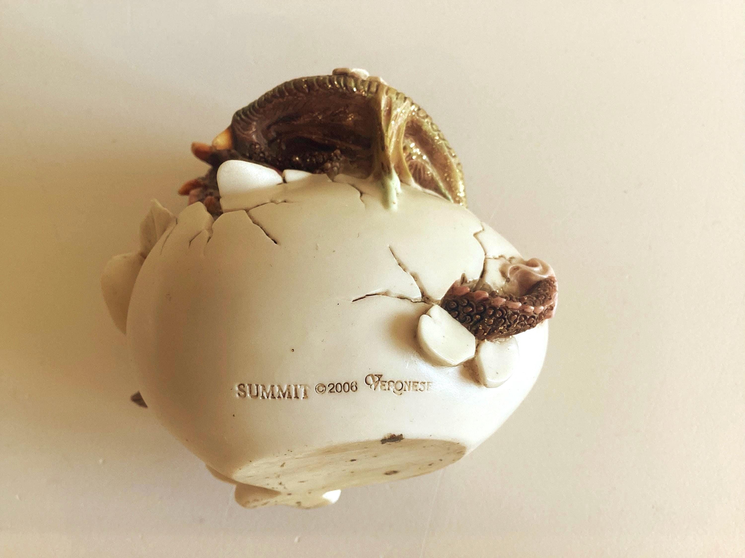 Vintage Figurine Dragon Egg | Veronese Italian Sculpture, 2006 Polystone Art Object — photo 6 of 9
