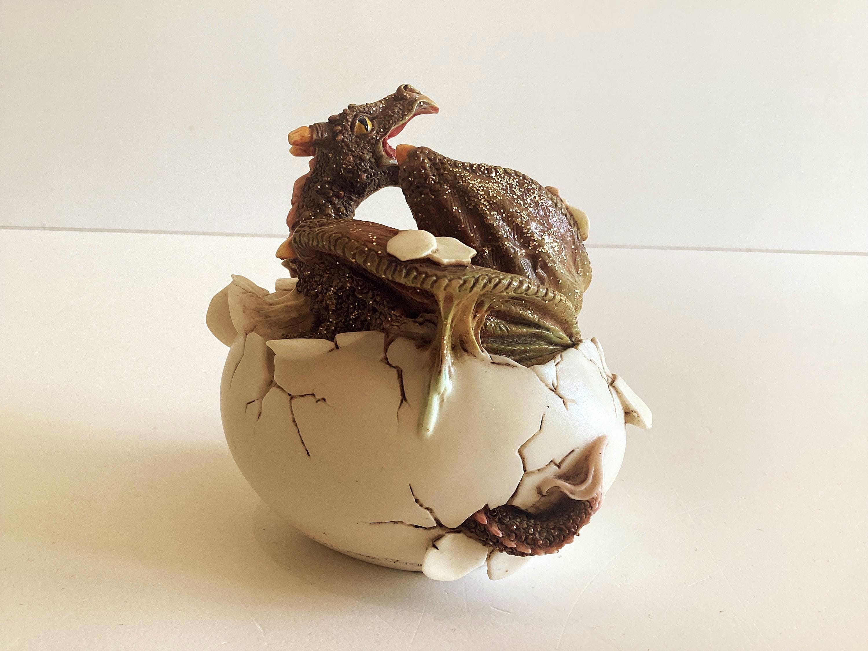 Vintage Figurine Dragon Egg | Veronese Italian Sculpture, 2006 Polystone Art Object — photo 9 of 9