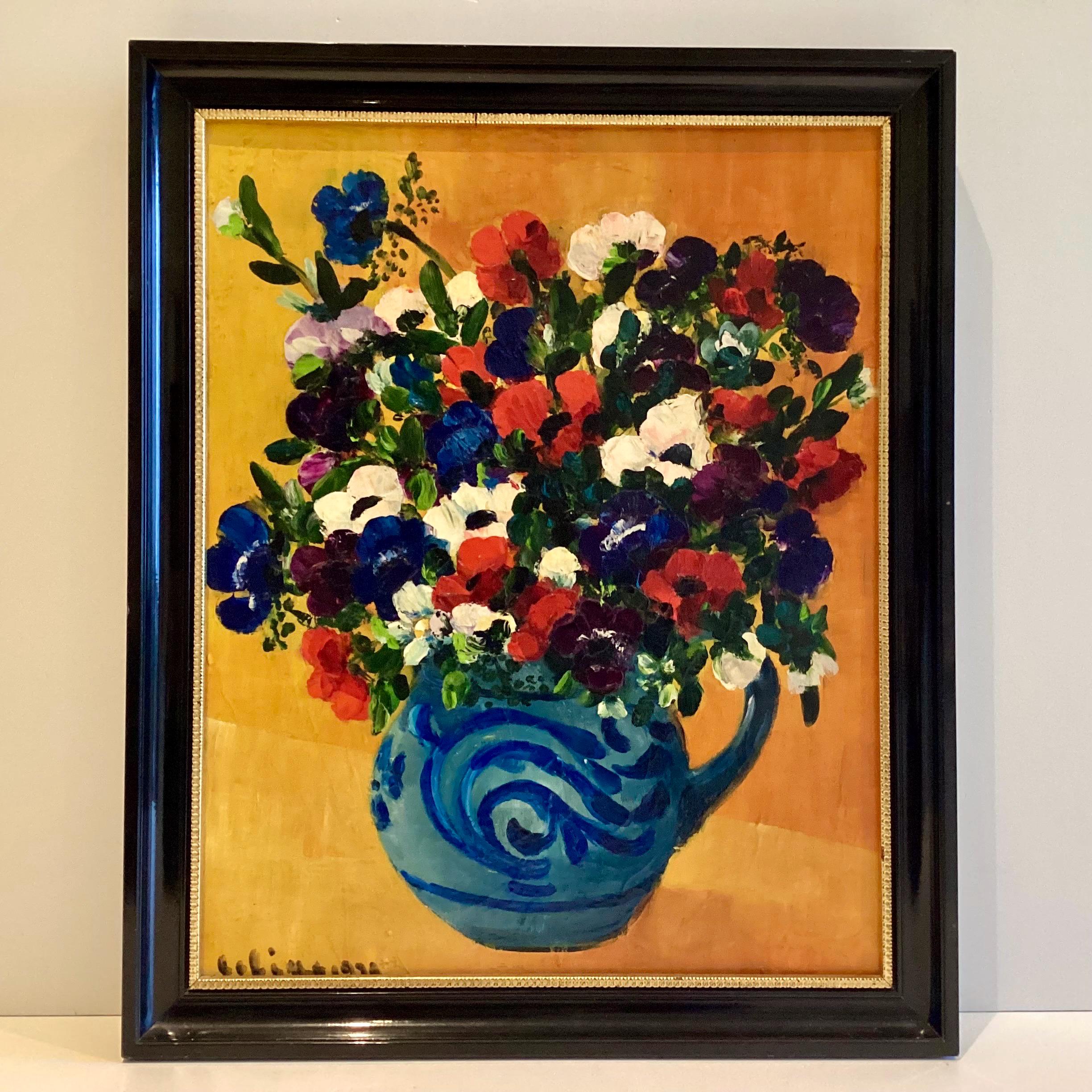 Art Painting | Celine Lust French Artist 1978, Birth Year Vase with Anemones Artwork — photo 3 of 10
