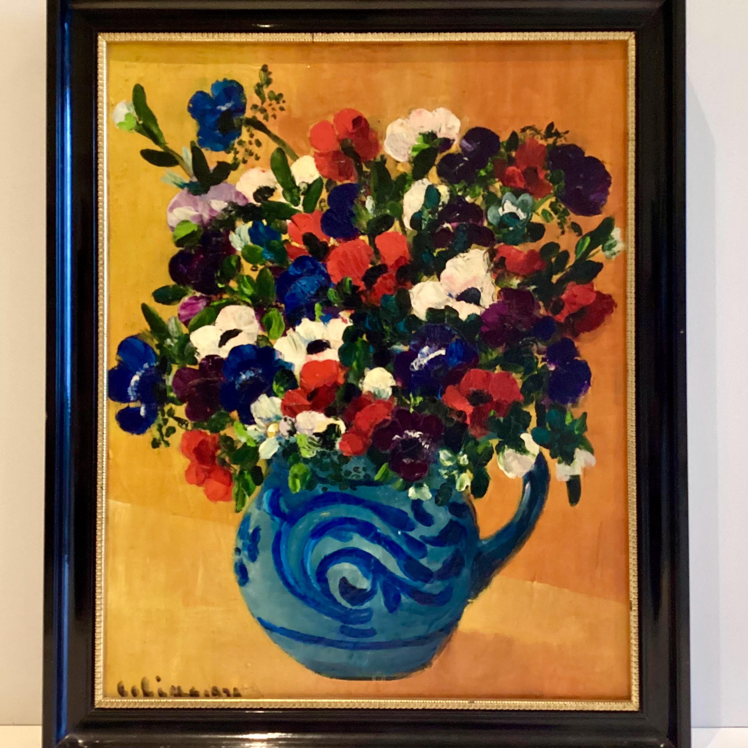 Art Painting | Celine Lust French Artist 1978, Birth Year Vase with Anemones Artwork — photo 4 of 10