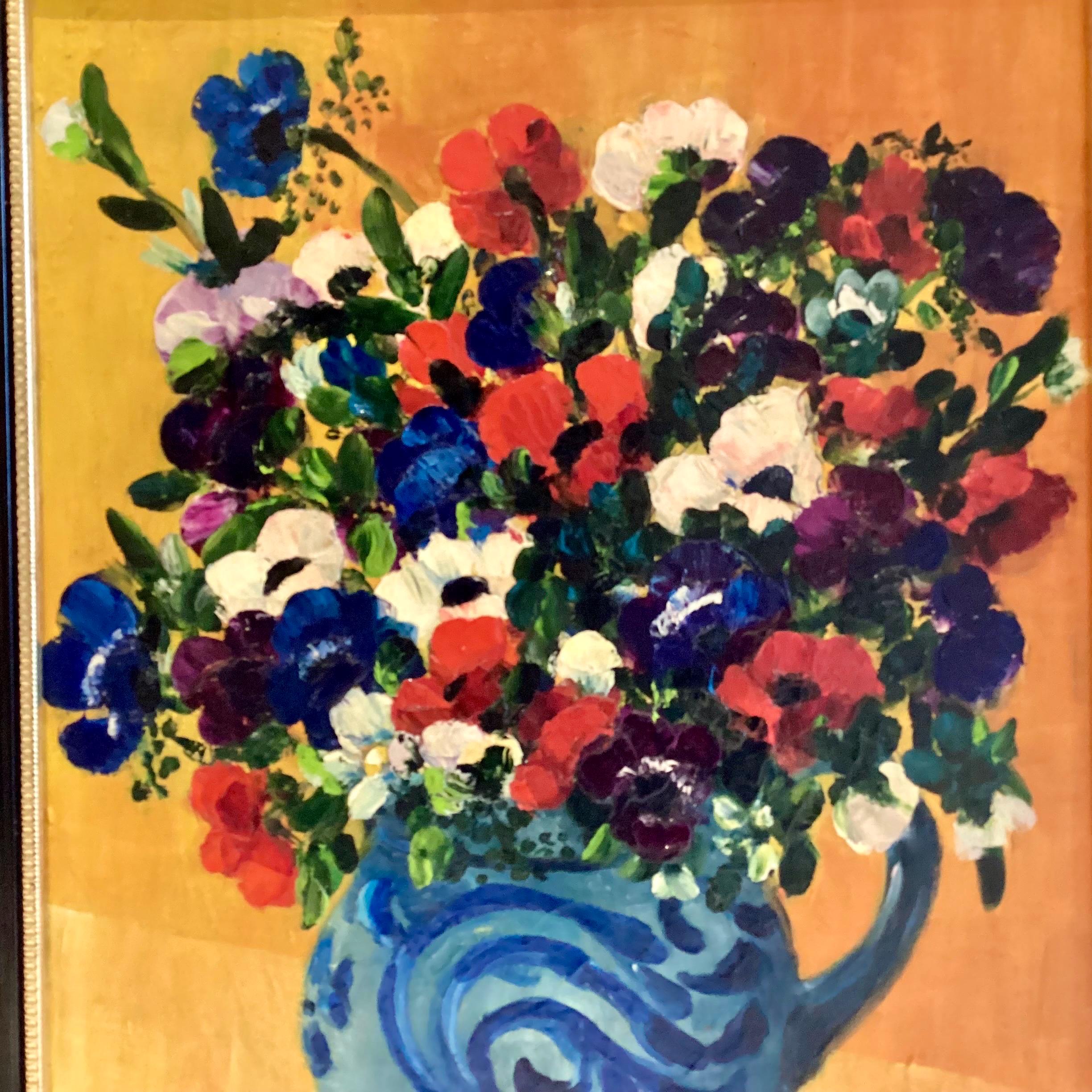 Art Painting | Celine Lust French Artist 1978, Birth Year Vase with Anemones Artwork — photo 5 of 10