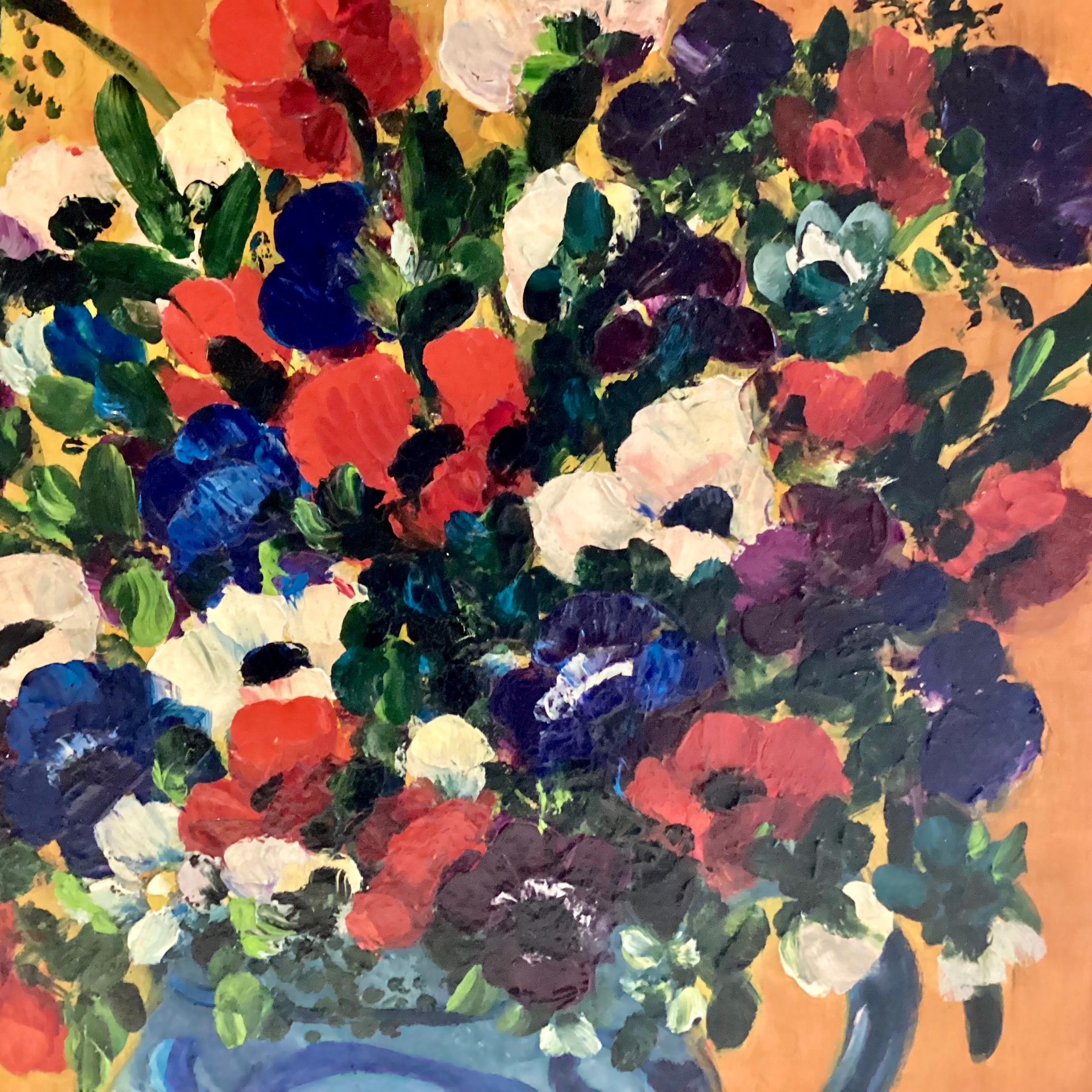 Art Painting | Celine Lust French Artist 1978, Birth Year Vase with Anemones Artwork — photo 6 of 10
