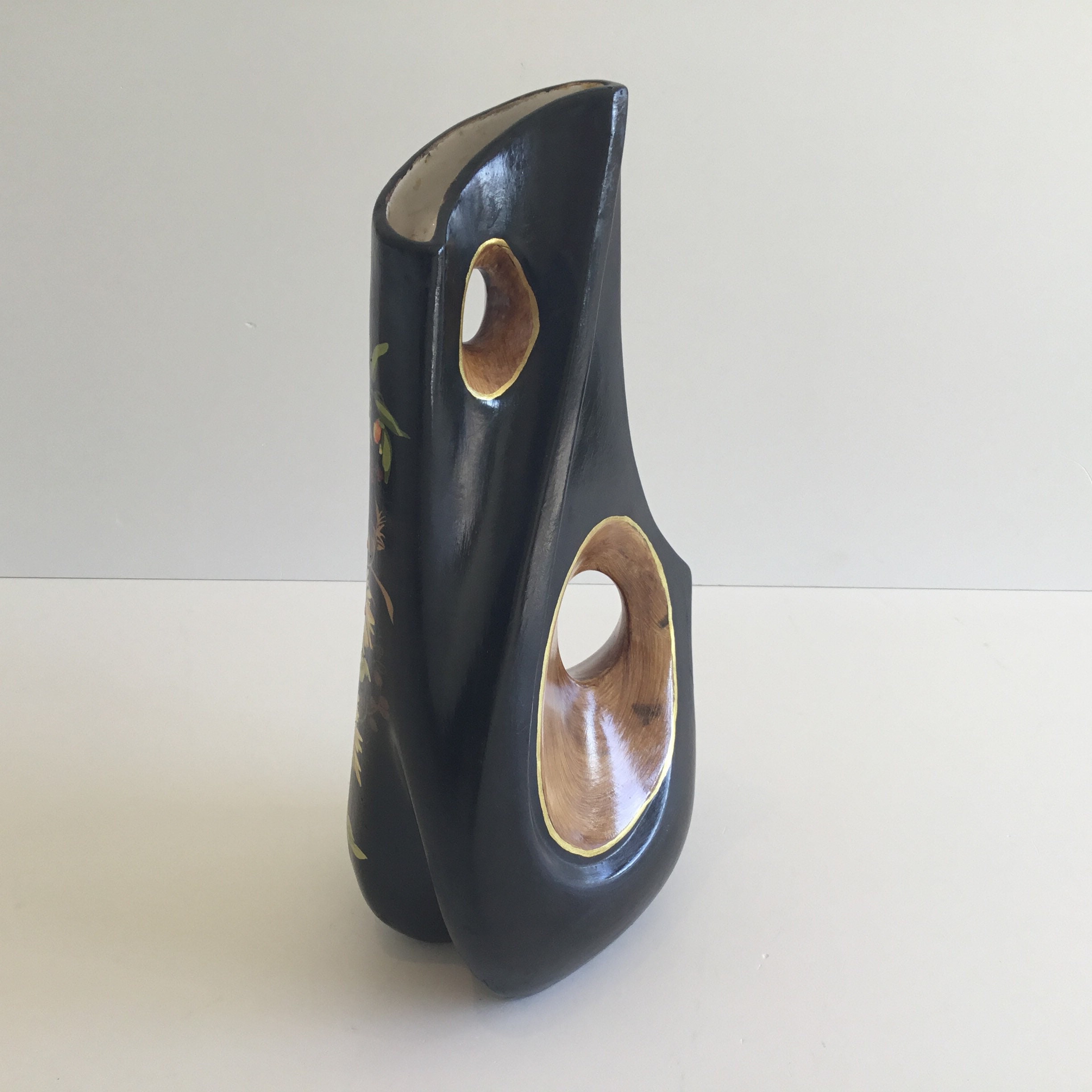 Vintage Ceramic Vase – Stefano Guzzo Design (1950s) Venetian Lacquer Made in Italy — photo 9 of 10