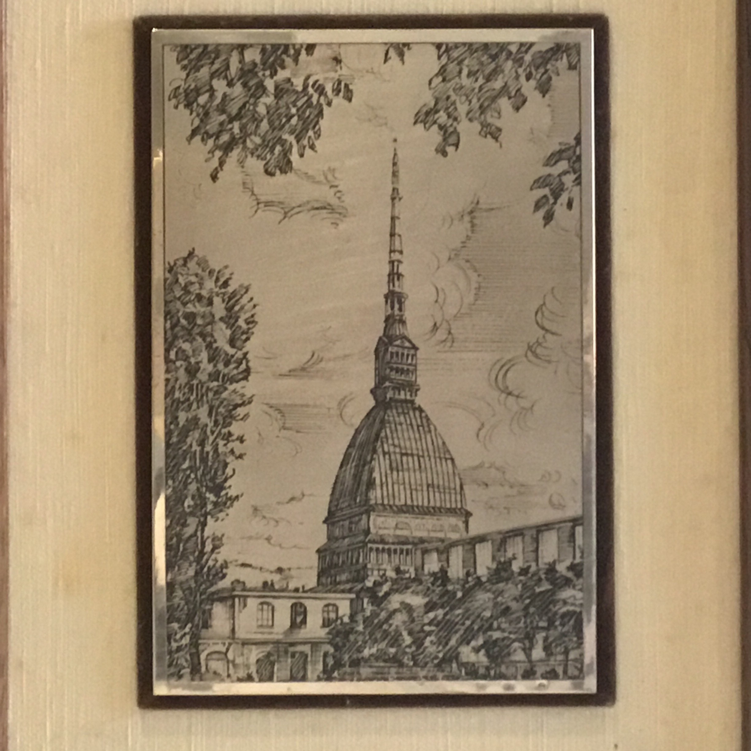 Vintage Art | 1971 Limited Edition Mole Antonelliana Turin, 800 Silver Engraving Italian Framed — photo 4 of 8