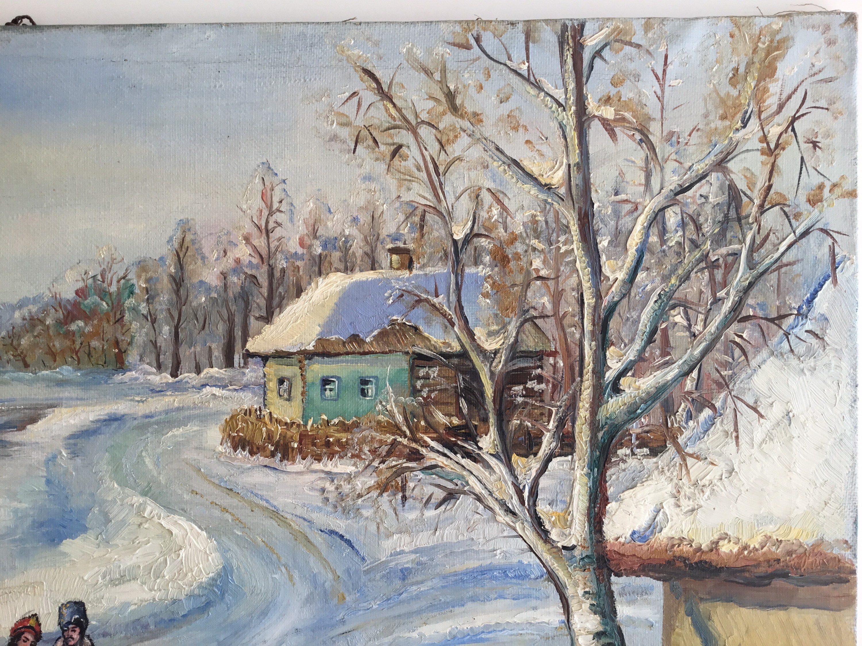 Vintage Painting | 1900s Ukrainian Troika Scene, Ivaschenko V. Oil on Canvas — photo 6 of 11