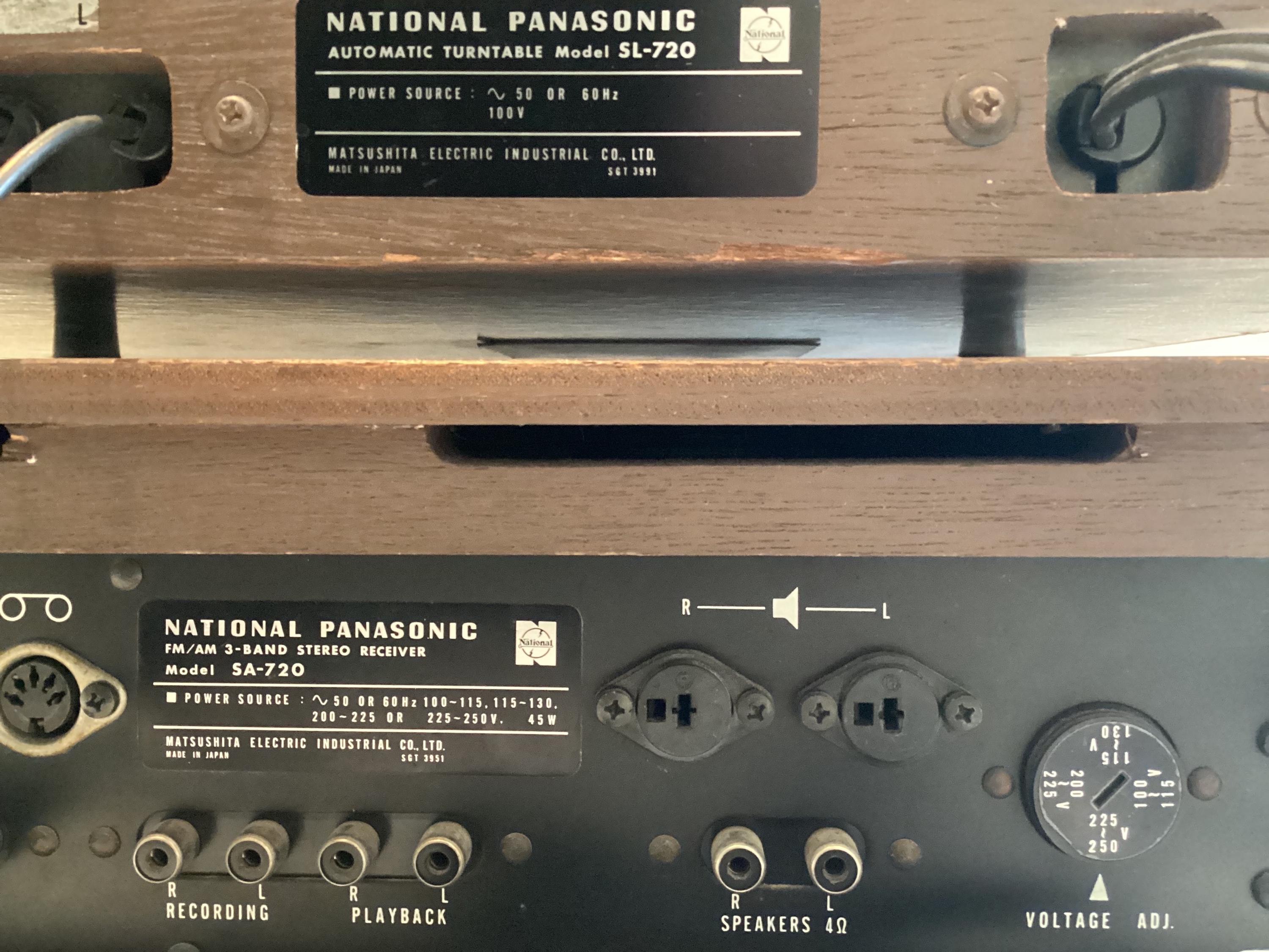 Vintage Receiver National Panasonic SA-720 SL-720 (1971), Complete Turntable Set, Japanese Hi-Fi, Working — photo 10 of 11