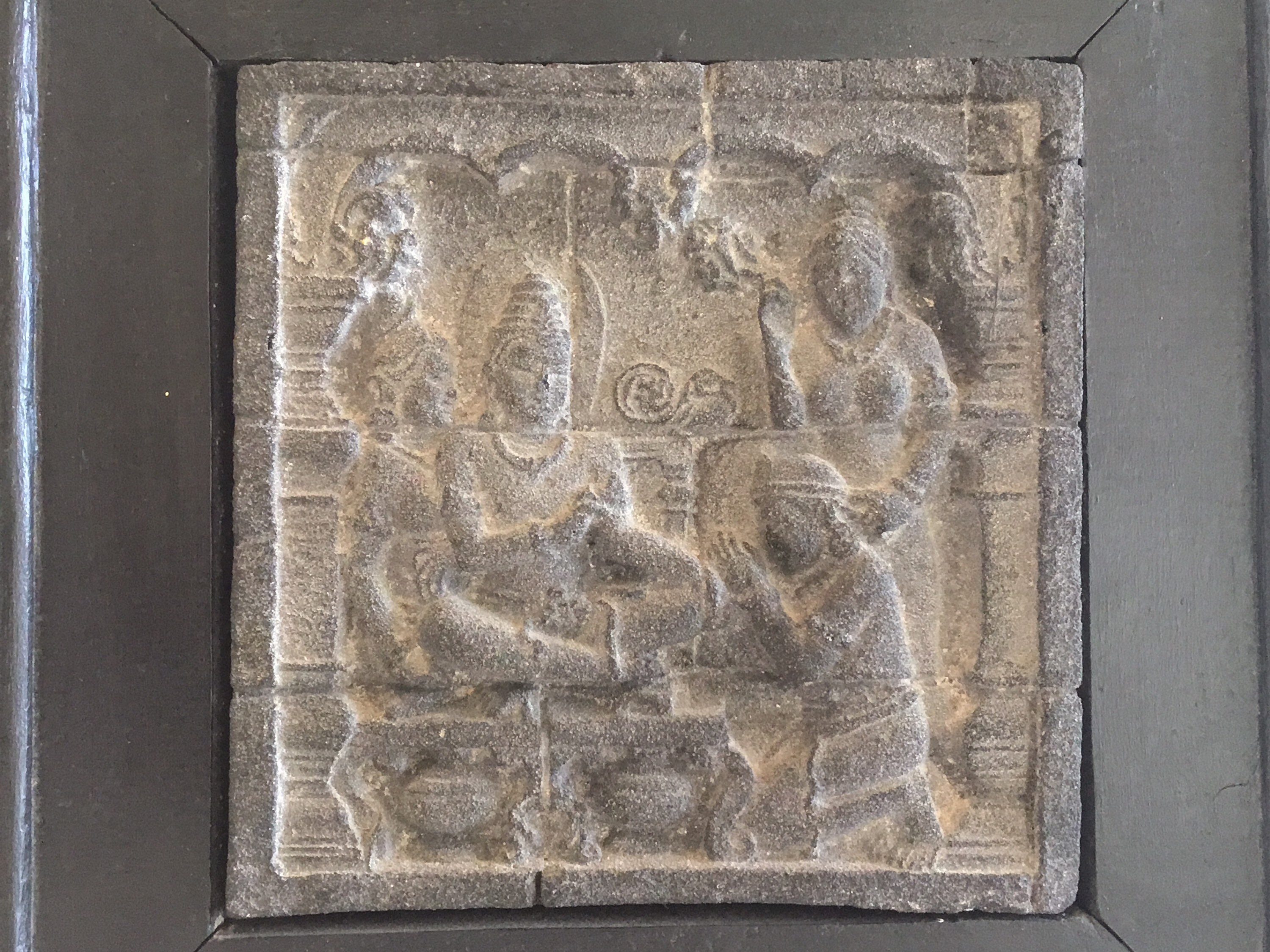 Vintage Buddhist Sculture Borobudur Temple Relief, Stone Art Indonesia, Wall Plaque Altar Decor — photo 4 of 9
