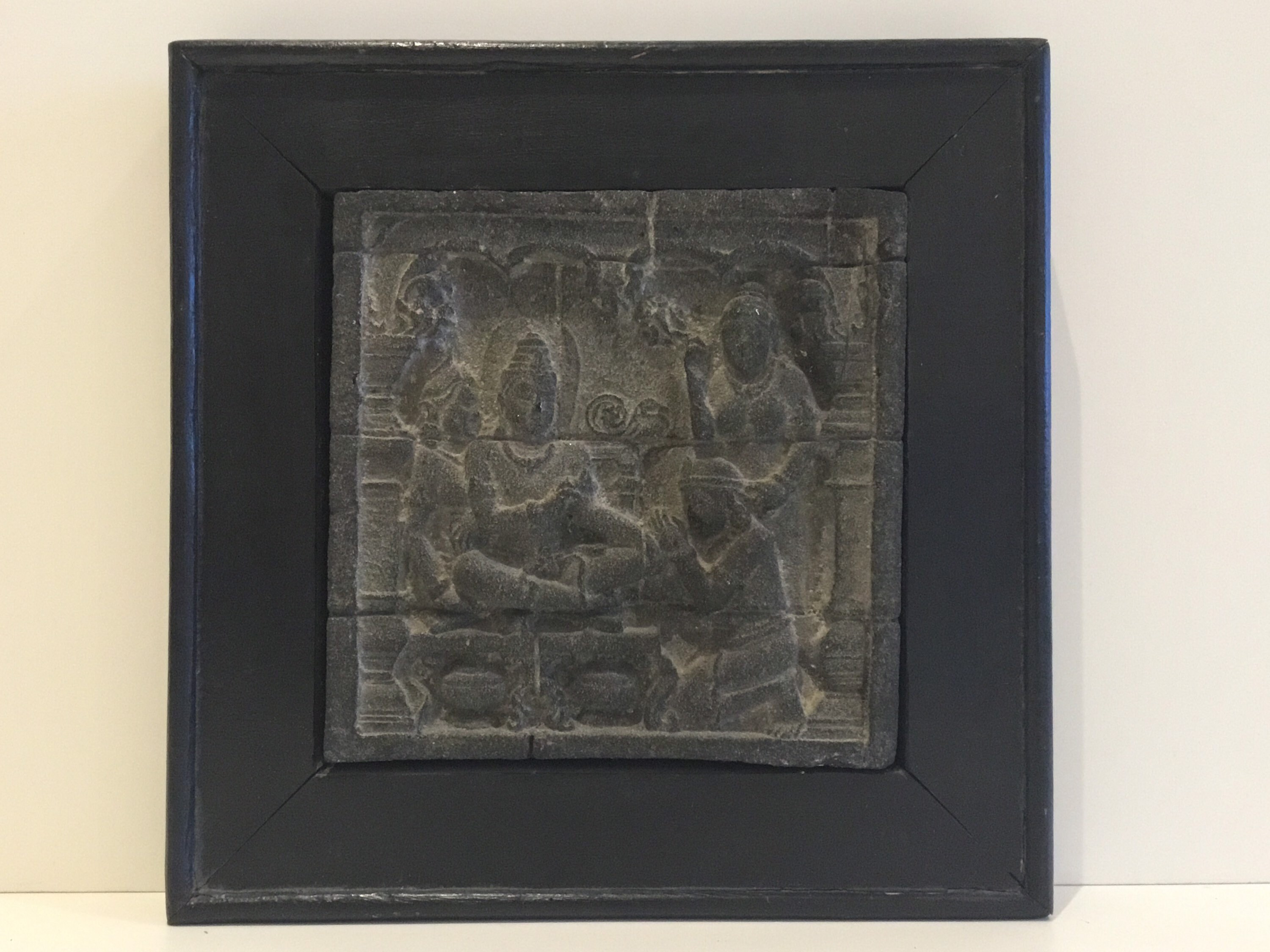 Vintage Buddhist Sculture Borobudur Temple Relief, Stone Art Indonesia, Wall Plaque Altar Decor — photo 7 of 9
