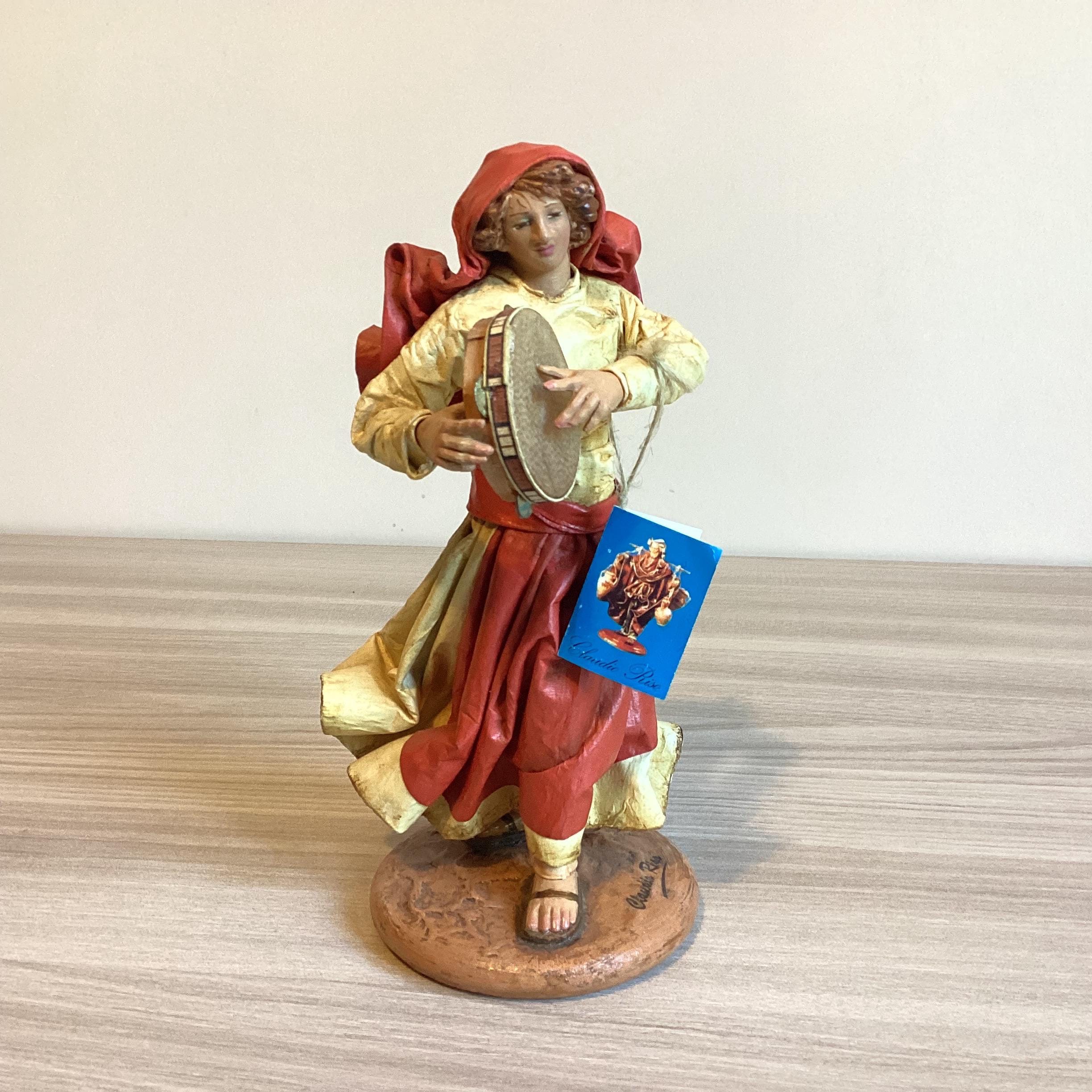 Vintage Figurine | 1990s Handmade Art Papier-Mâché Sculpture Claudio Riso Italy — photo 2 of 9