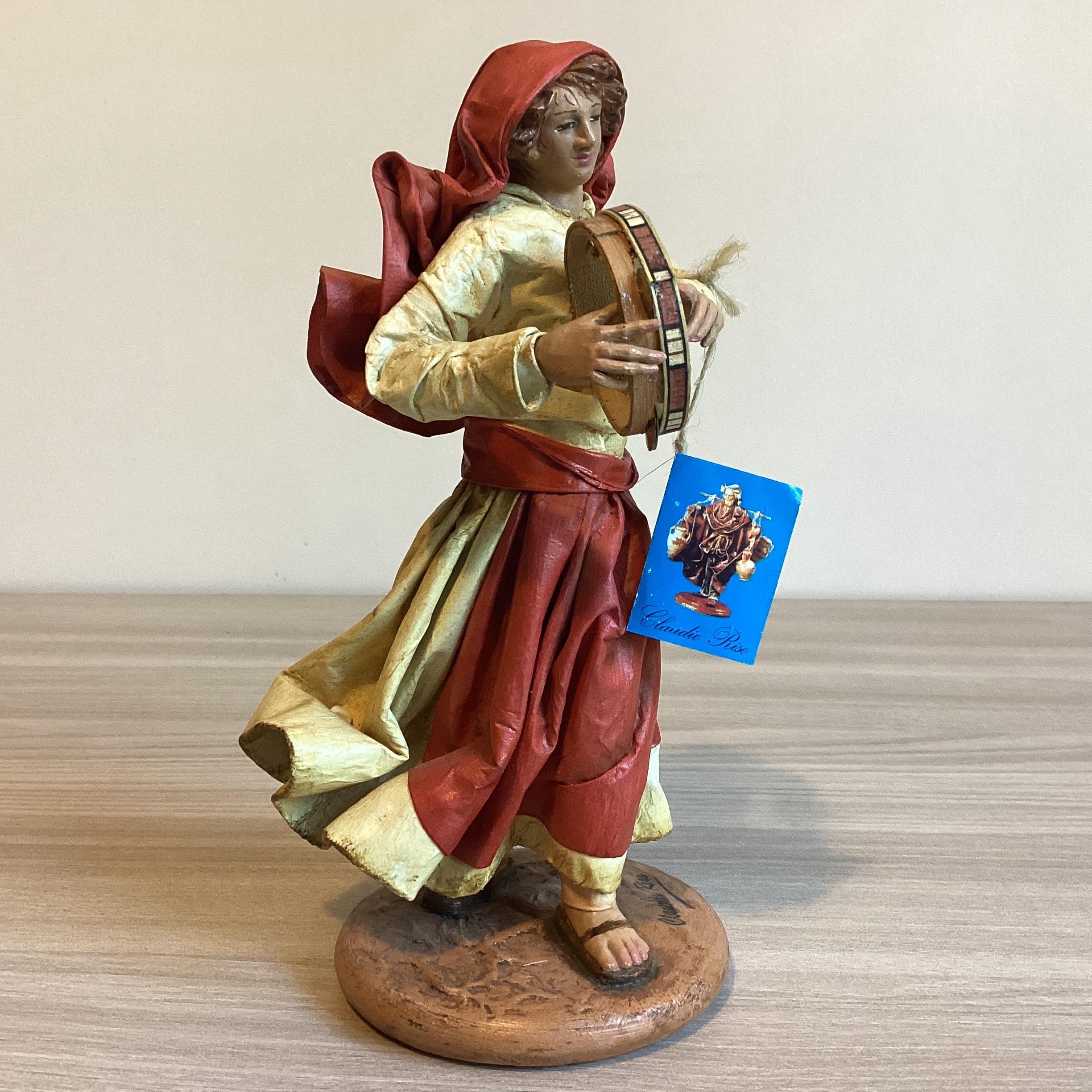 Vintage Figurine | 1990s Handmade Art Papier-Mâché Sculpture Claudio Riso Italy — photo 5 of 9