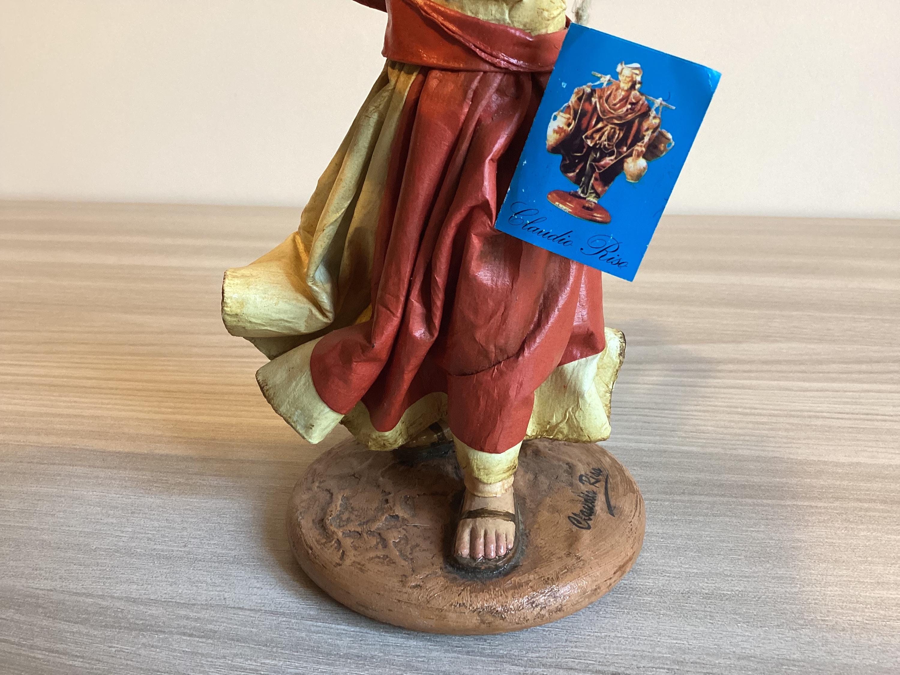 Vintage Figurine | 1990s Handmade Art Papier-Mâché Sculpture Claudio Riso Italy — photo 8 of 9